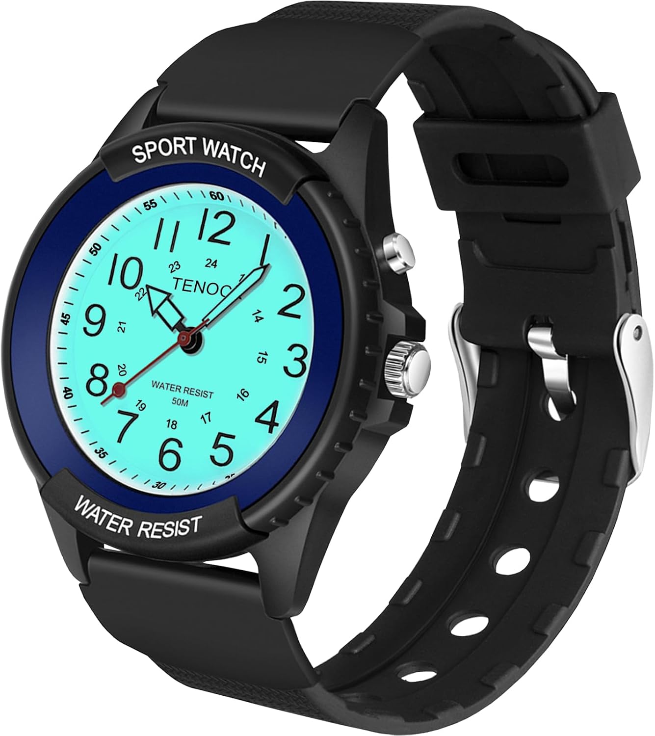 Detalle de TENOCK Damen-Sportuhr Analog Quartz – 50 m wasserdicht, Nachtlicht, mehrfarbiges Design