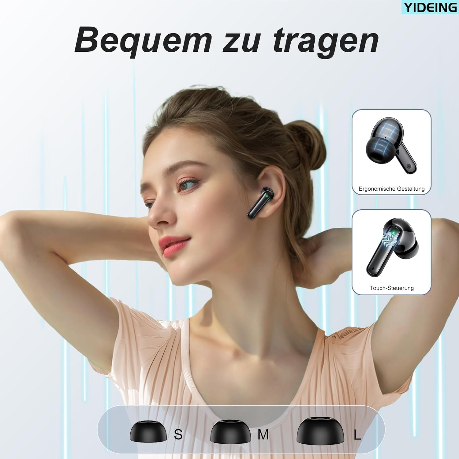 Detalle 2 de yideing K9 Écouteurs Bluetooth 5.3 40h