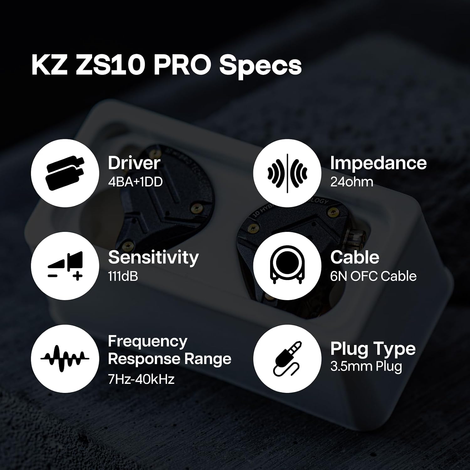Thumbnail 6 de Linsoul KZ ZS10 Pro – In-ear ibridi cablati 4BA+1DD con conchiglia in acciaio e cavo staccabile