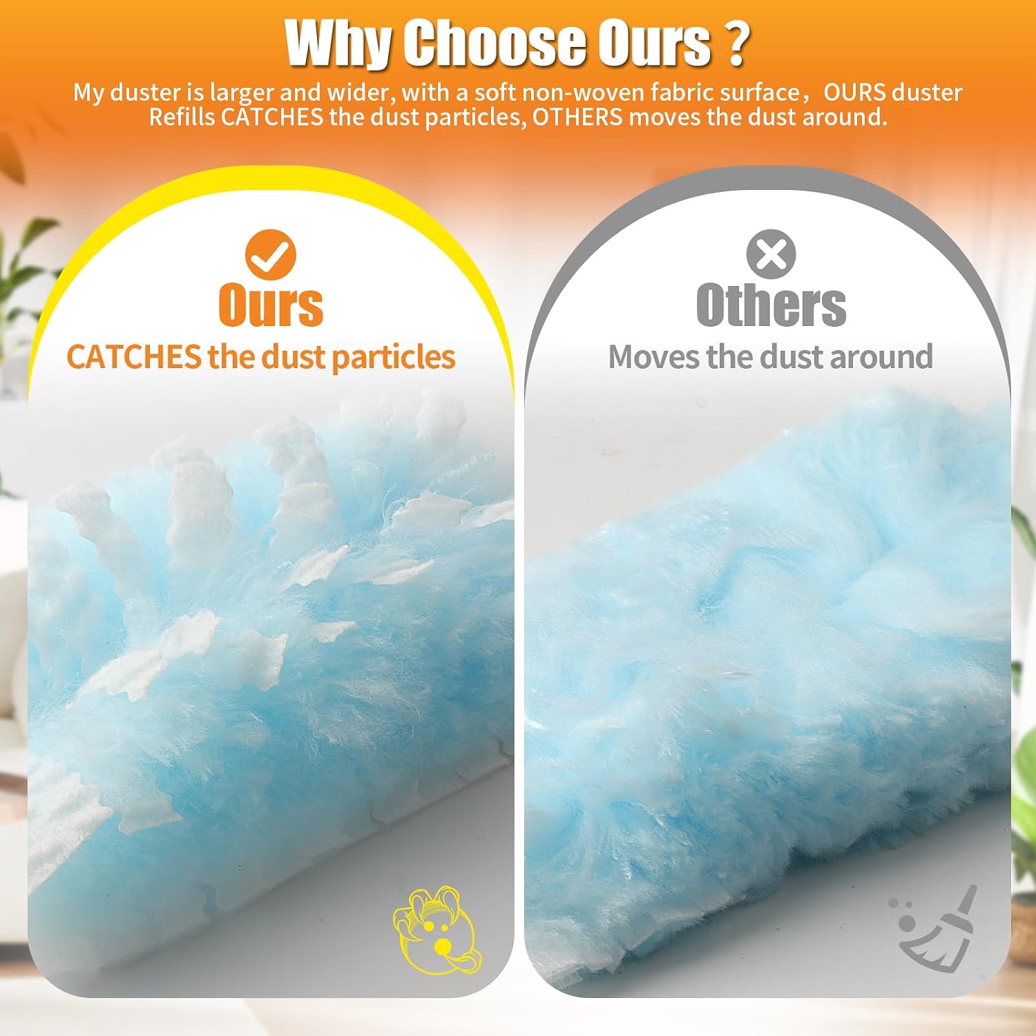 Detalle de Swilsweep 80 Count Duster Refills Compatible with Swiffer Duster (Unscented)