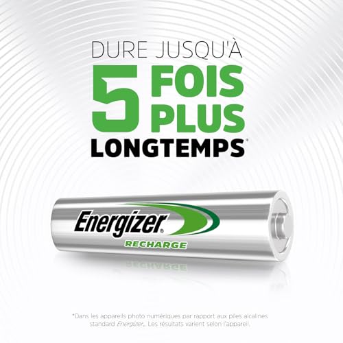 Detalle de Energizer Recharge Extreme – Piles AAA Rechargeables 800 mAh (Lot de 4)
