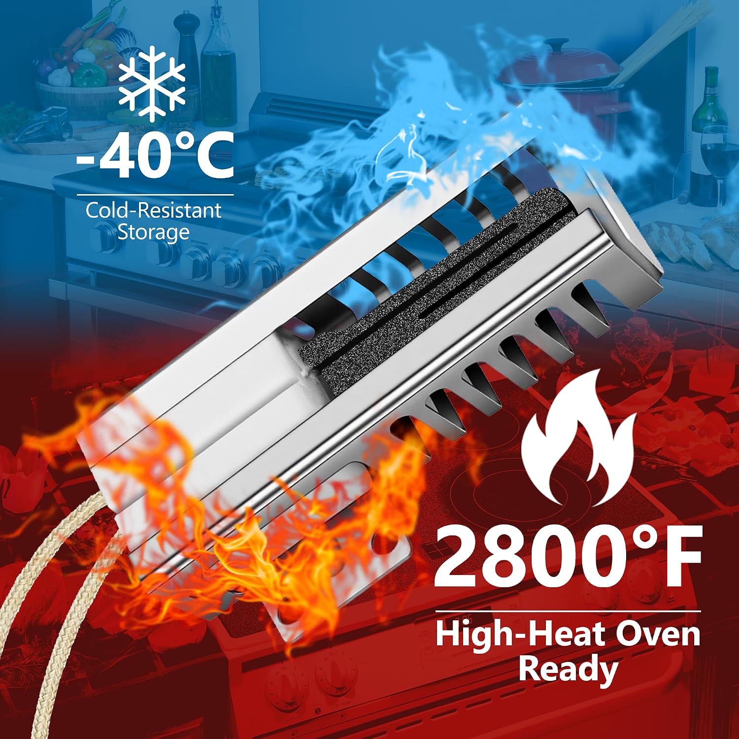 Detalle 1 de Vypart DG94-00520A Gas Range Oven Igniter with Connector and Ceramic Nuts