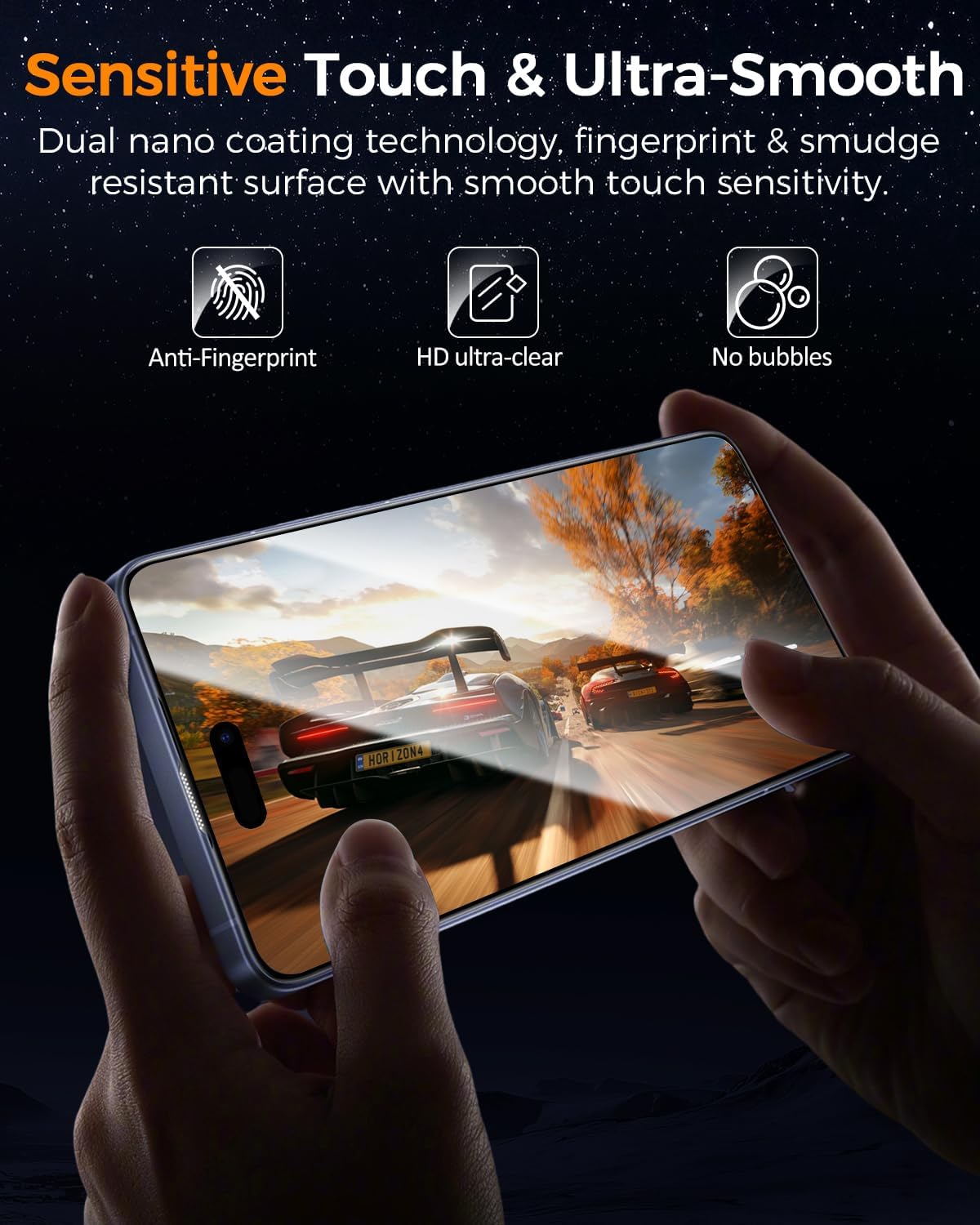Detalle 1 de SIBEITU iPhone 17 Pro Max Screen Protector, 9H Glass, 3 Screen and Camera Covers