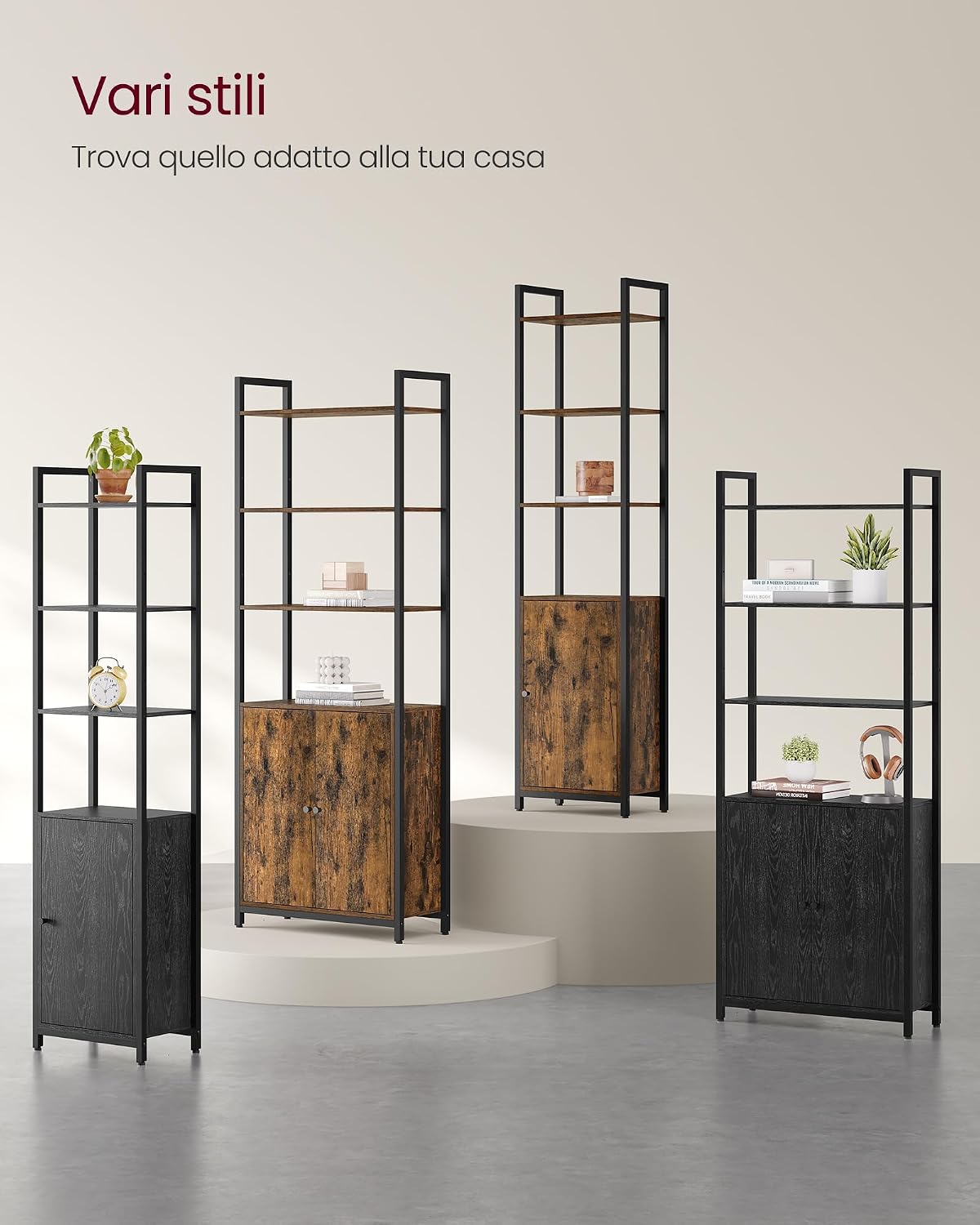 Thumbnail 6 de VASAGLE Libreria 6 Ripiani Marrone Vintage