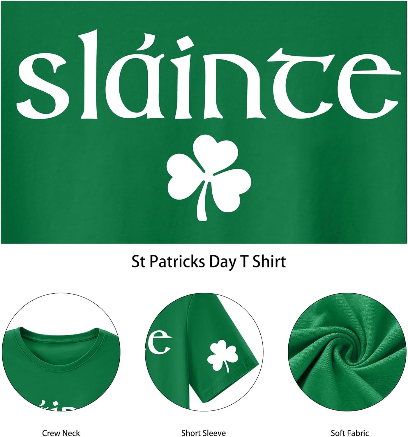 Thumbnail 4 de tiorhooe St Patrick's Day Men’s Lucky Shamrock T‑Shirt – Fun Irish Celebration Short Sleeve Top