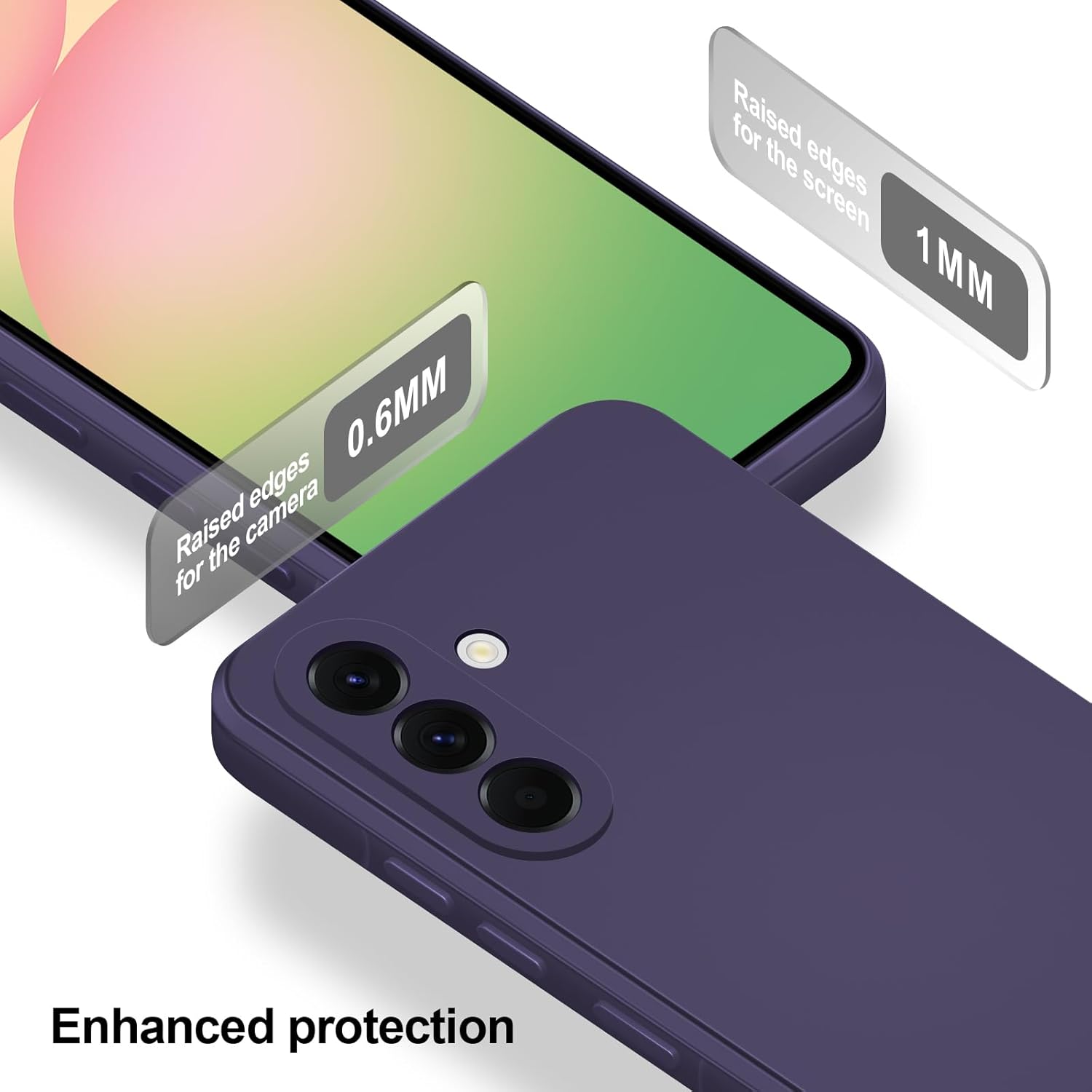Detalle de Btstring Hülle für Samsung Galaxy A56 – Hochwertiges Silikon Case mit Seidig-Weichem Griff (Lila)