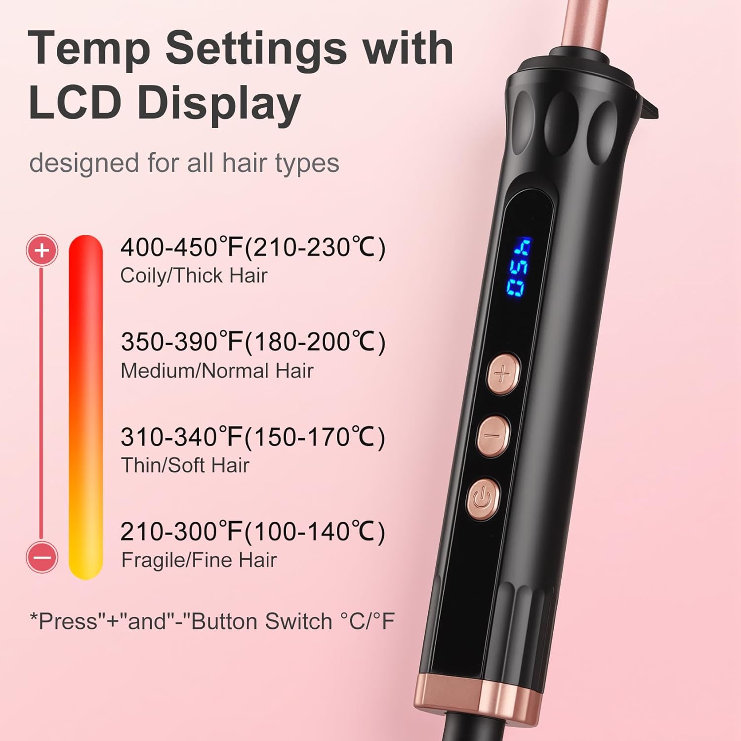 Thumbnail 2 de YEGUBEGU 9mm ceramic curling wand