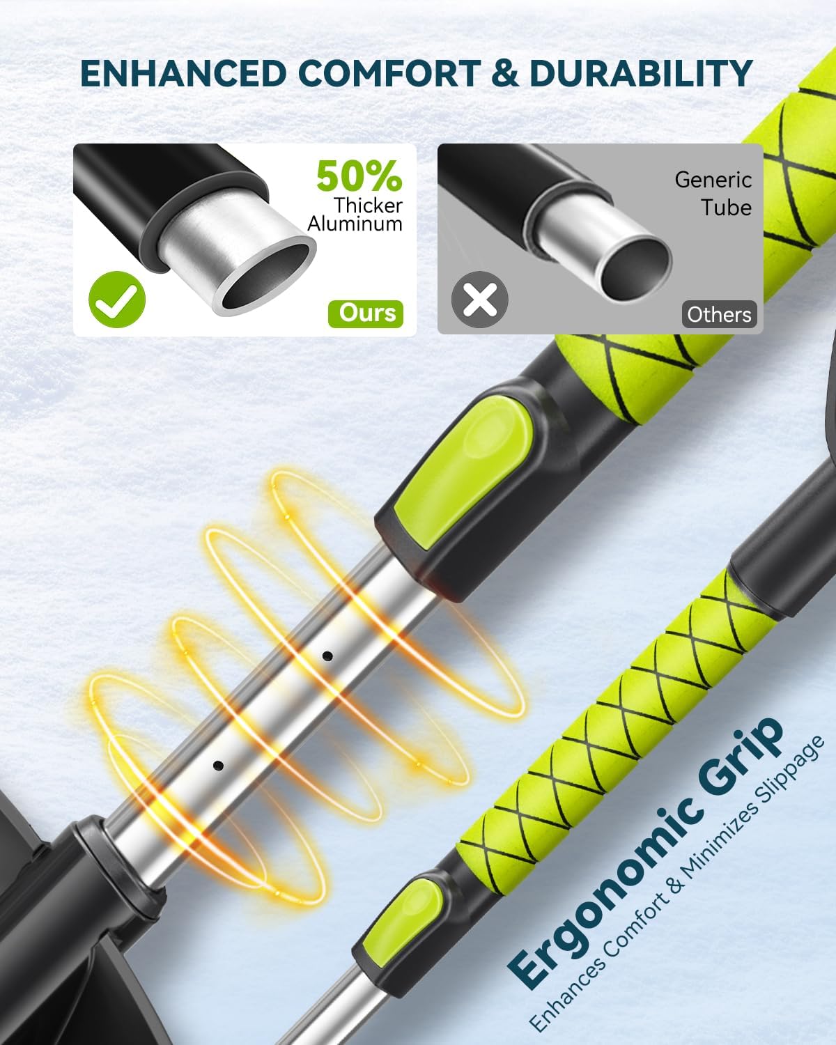 Detalle de 60" Upgraded Snow Brush Shovel with Squeegee