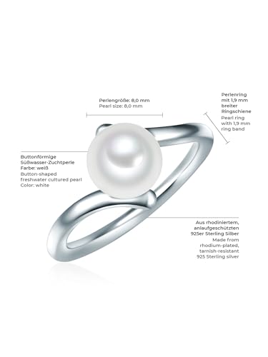 Detalle 2 de Valero Pearls Bague avec perle pour Femme en Argent sterling — élégance perlée