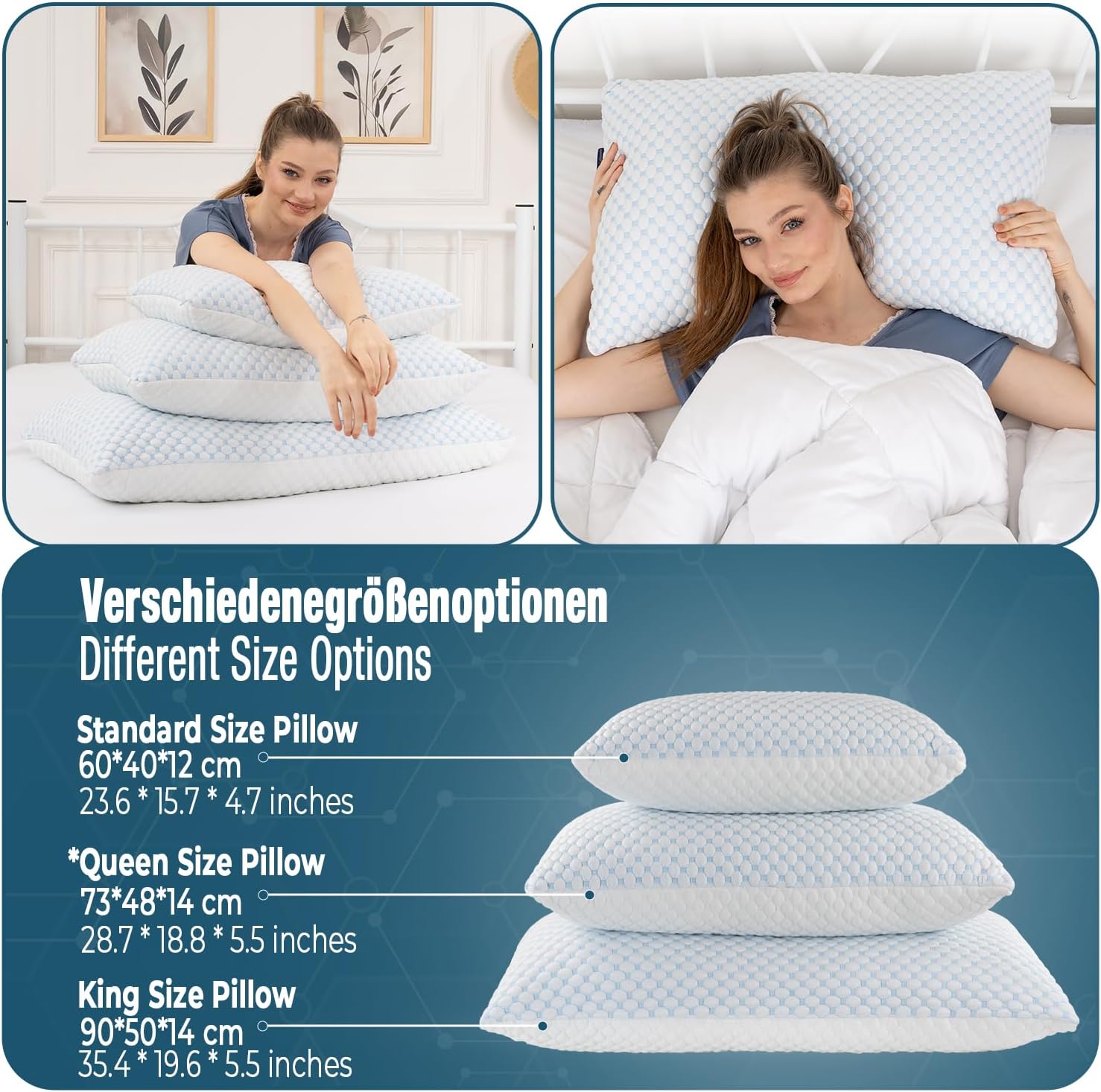 Thumbnail 6 de Alkamto Adjustable Gel Pillow 73 x 48 cm