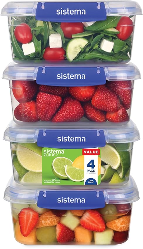 Detalle de Recipientes herméticos KLIP IT PLUS de Sistema | Juego 4 🍱
