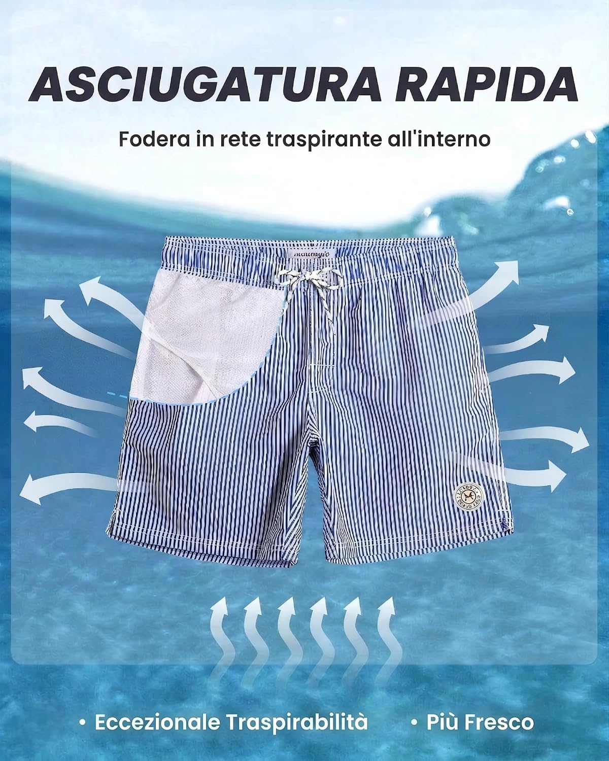 Detalle 2 de MaaMgic Trunk Style Costume da Bagno Uomo