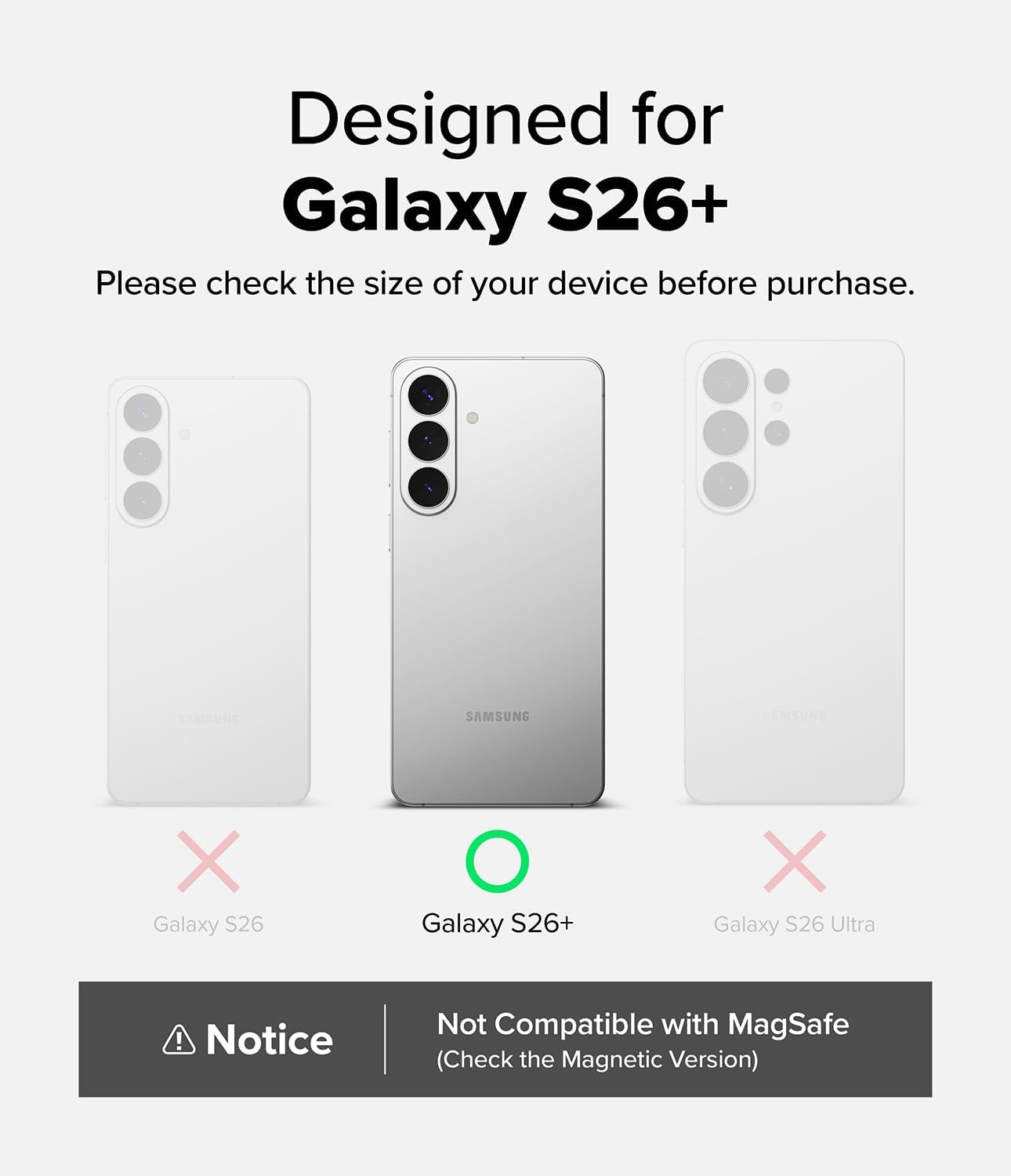Detalle 2 de Ringke Fusion Case for Samsung Galaxy S26 Plus – Anti-Fingerprint Matte Translucent with Shockproof Bumper