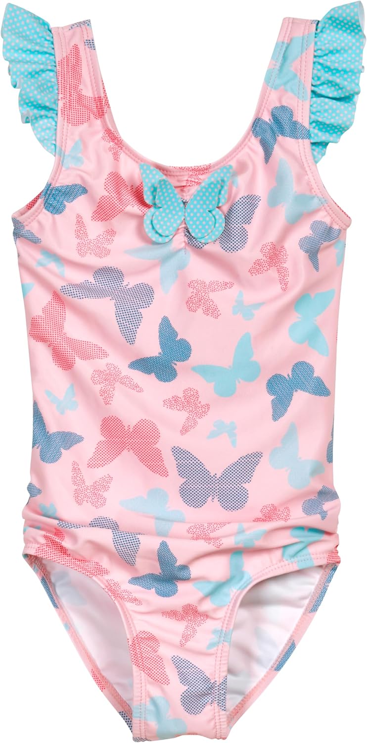 Detalle de Playshoes Mädchen Schwimmanzug Badeanzug (1er Pack) – recyceltes Material, UV-Schutz 50+