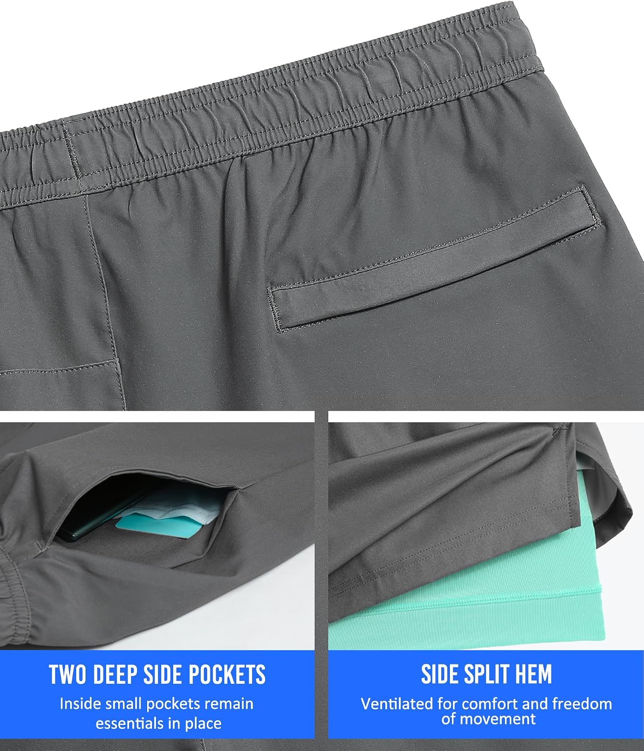 Thumbnail 4 de maamgic 5" Gym Running Shorts 2-in-1