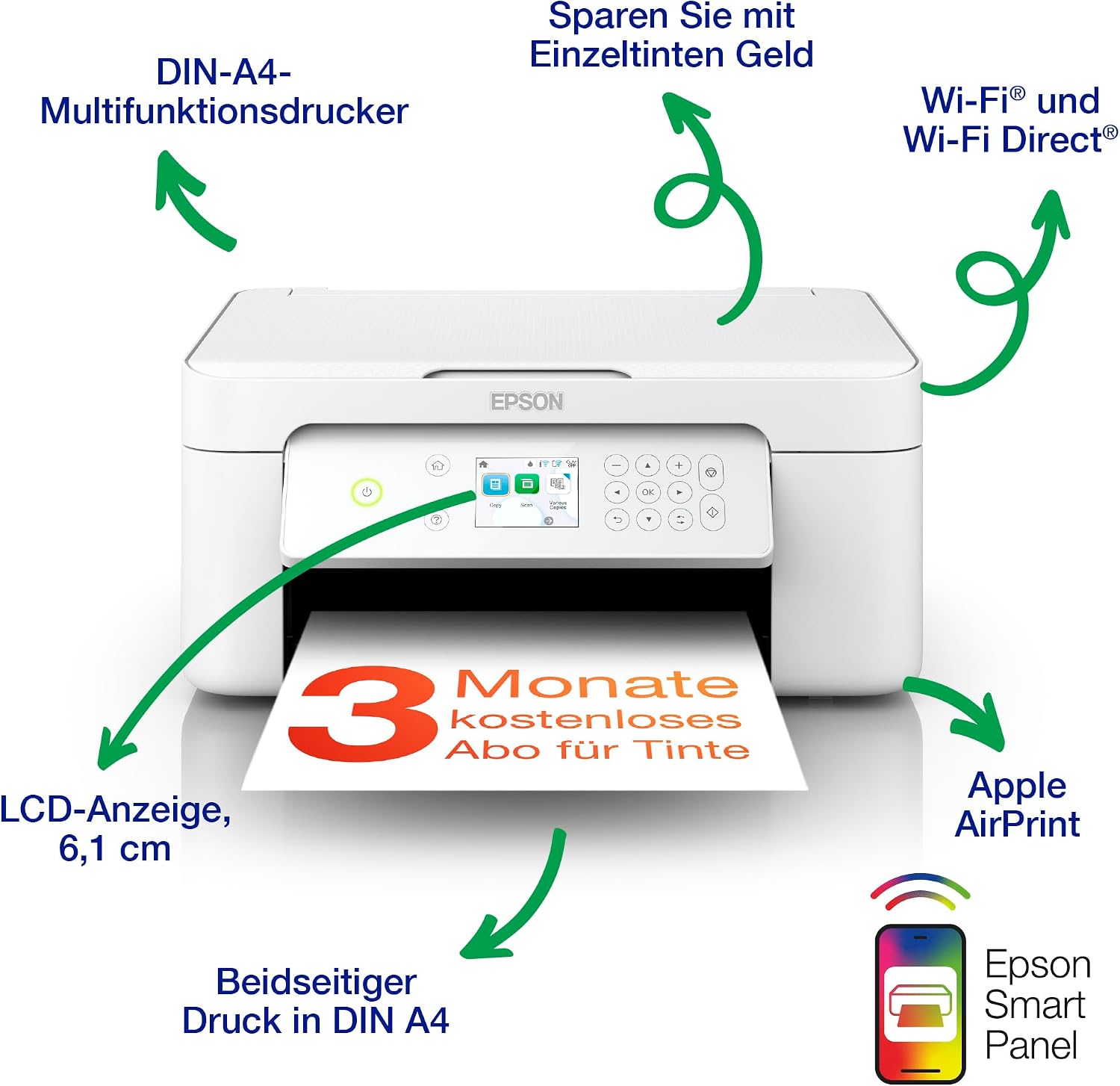 Thumbnail 1 de Epson Expression Home XP-4205: 3-in-1-Tinten-Multifunktionsdrucker mit ReadyPrint Flex und Duplex-Scan