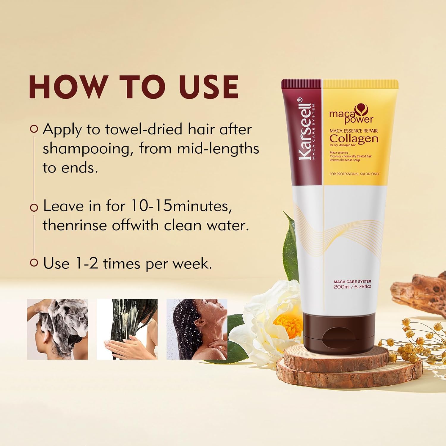 Thumbnail 2 de Karseell Collagen Masque Cheveux 200 ml : réparation intense et nutrition sans alourdir