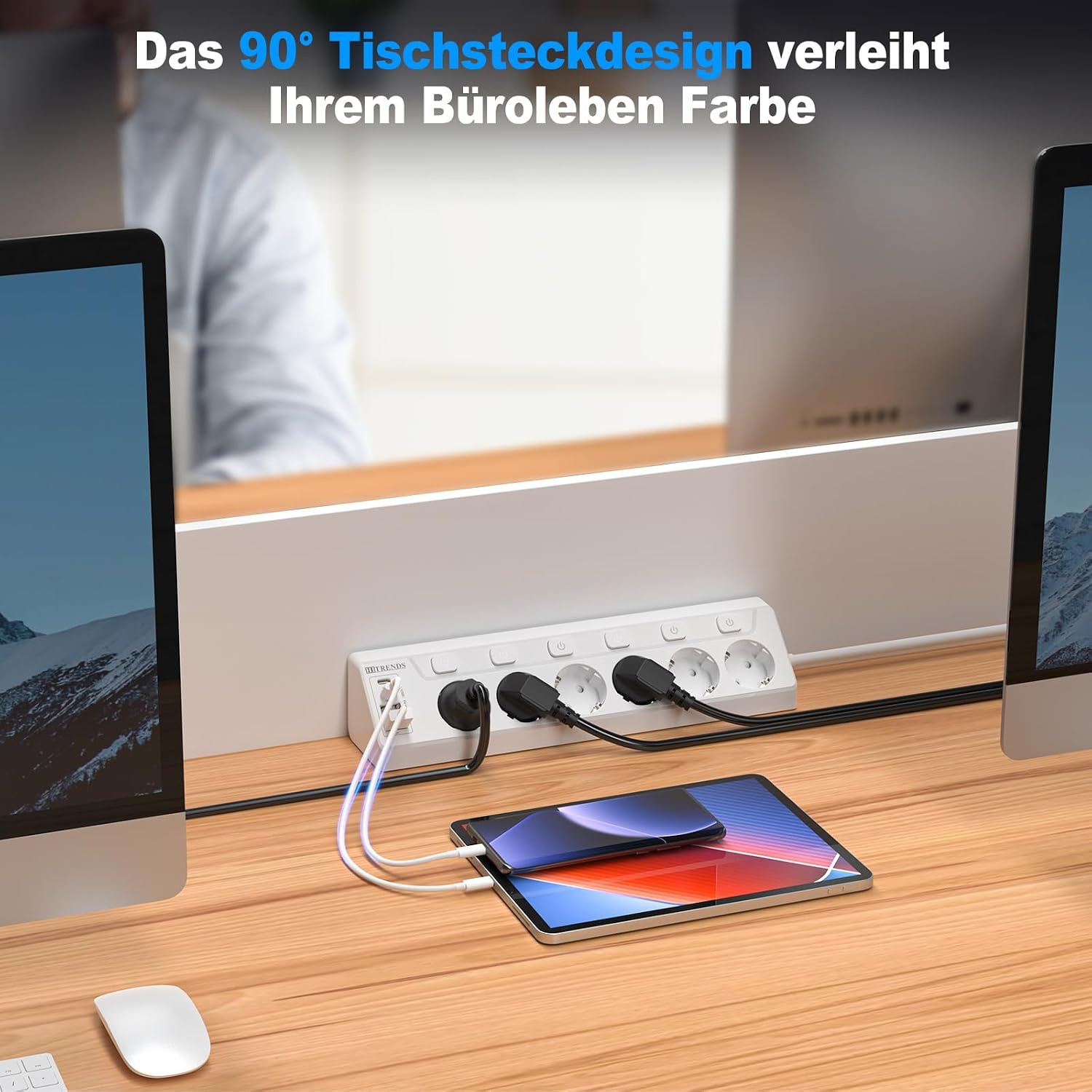 Detalle de HITRENDS Ecksteckdose mit USB 10-in-1