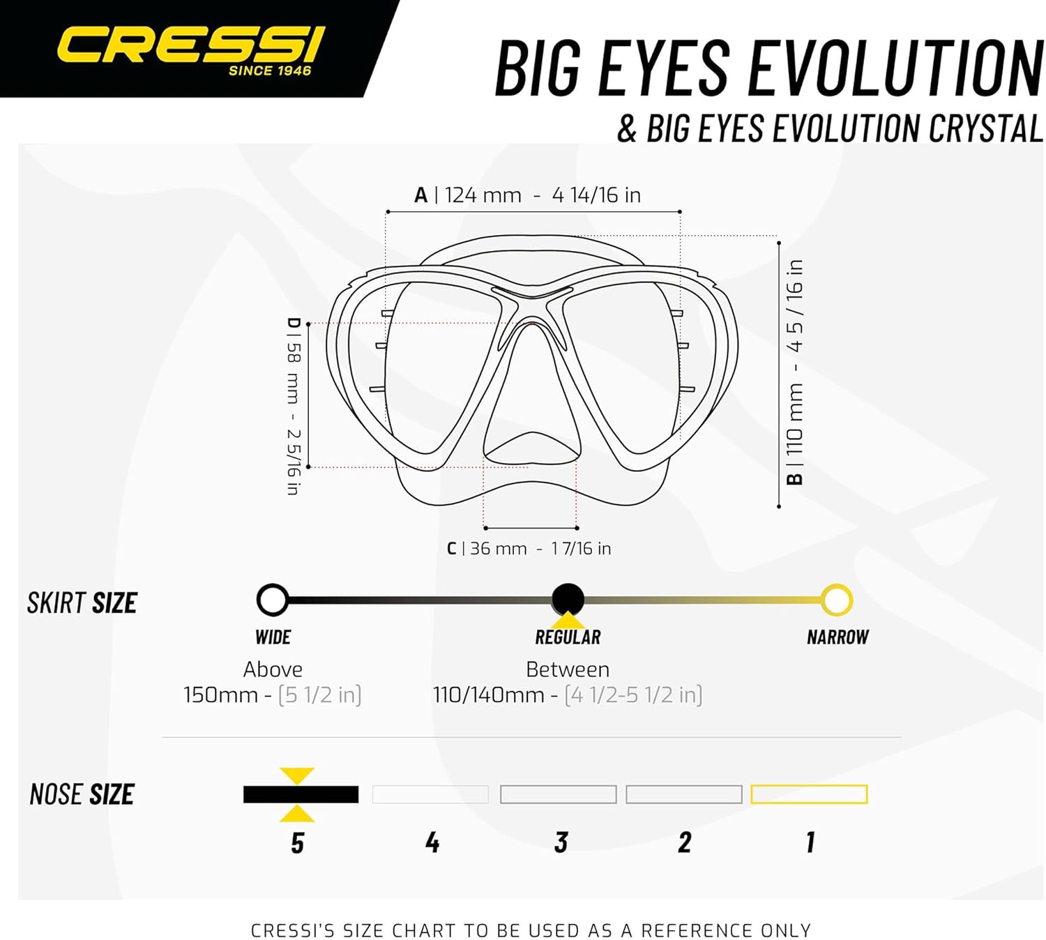 Thumbnail 4 de Cressi Big Eyes Evolution Schnorchelmaske – Taucherbrille für Erwachsene