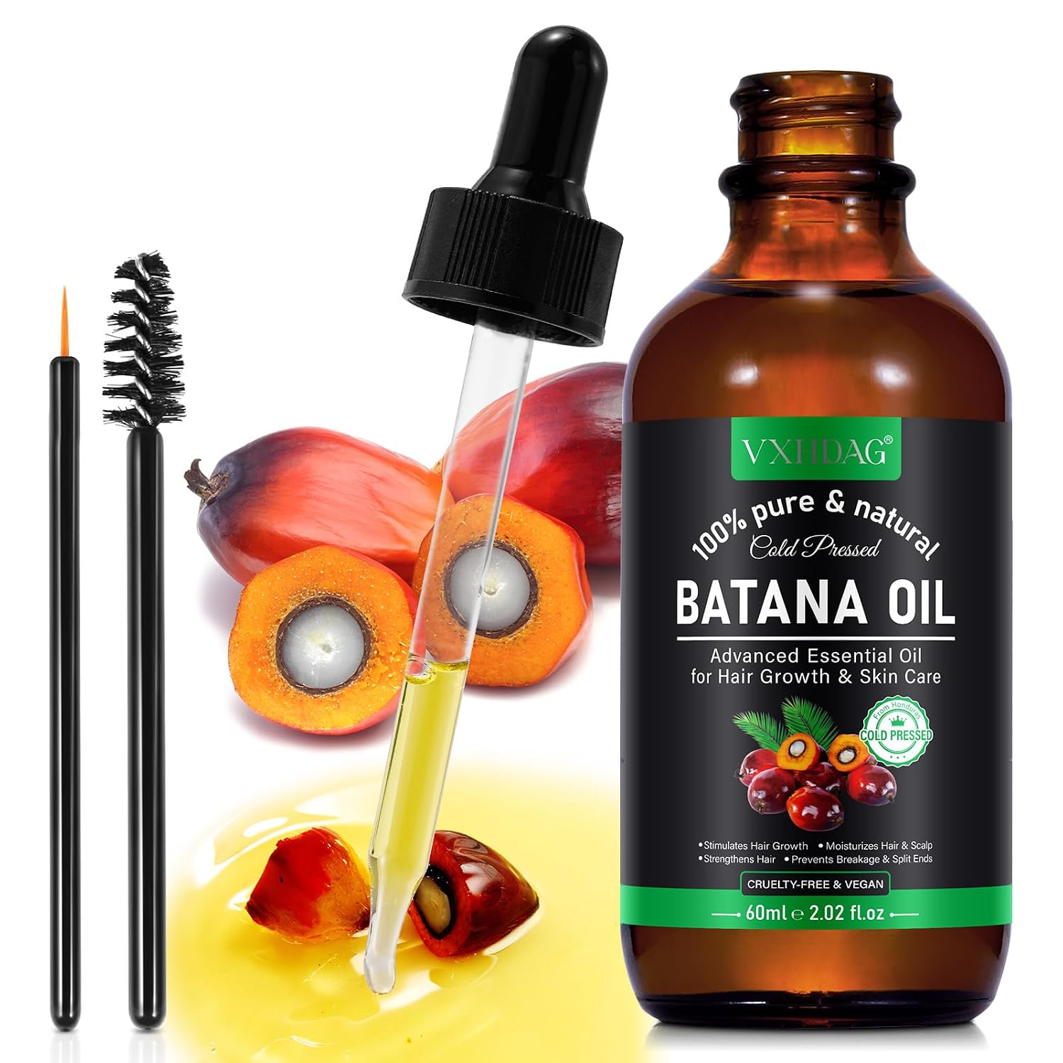 Detalle de VXHDAG Batana Oil for Hair and Scalp, 100% Pure, 2.02 fl oz