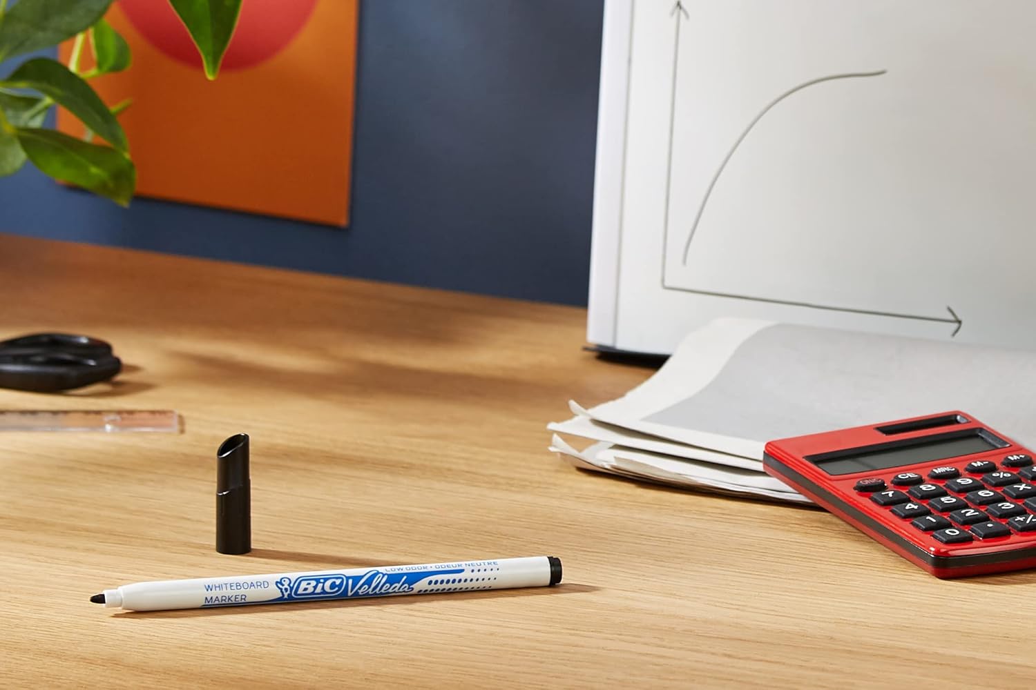 Thumbnail 6 de BIC Velleda 1721 – Feutres pour Tableau Blanc Effaçables à Sec, Pointe Fine, Noir, Boîte de 24