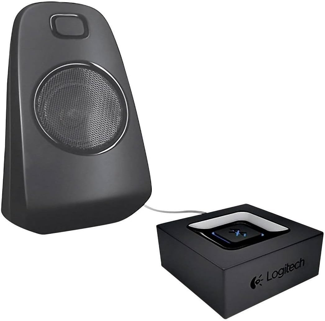 Detalle 2 de Logitech kabelloser Bluetooth Audio-Empfänger mit Multipoint, 3,5-mm- & Cinch-Eingang (EU-Stecker) – Schwarz