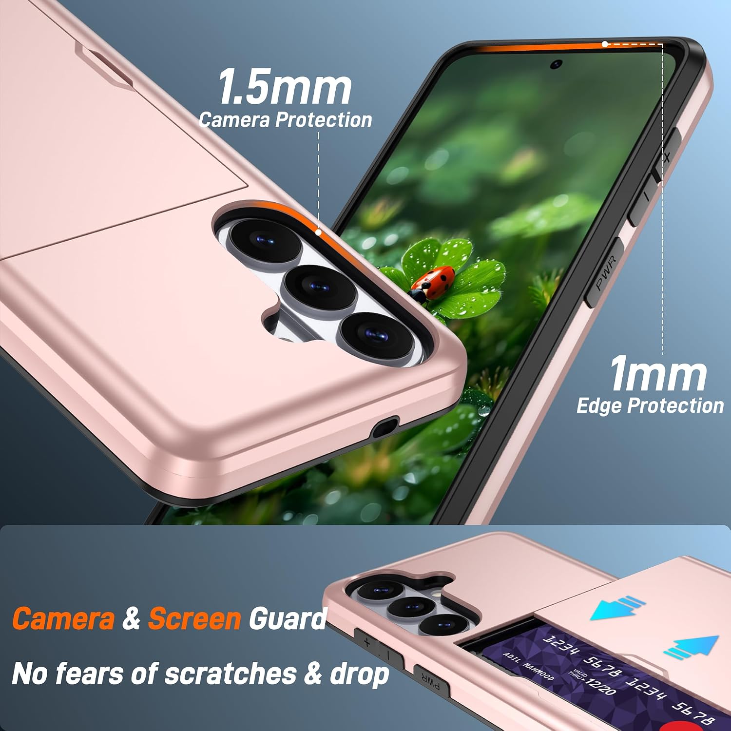 Detalle de Pilaru Galaxy S26 Wallet Case, Rose Gold