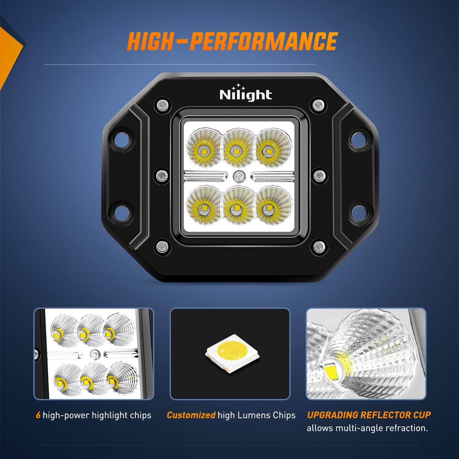 Detalle 2 de Nilight LED Light Bar, 18W