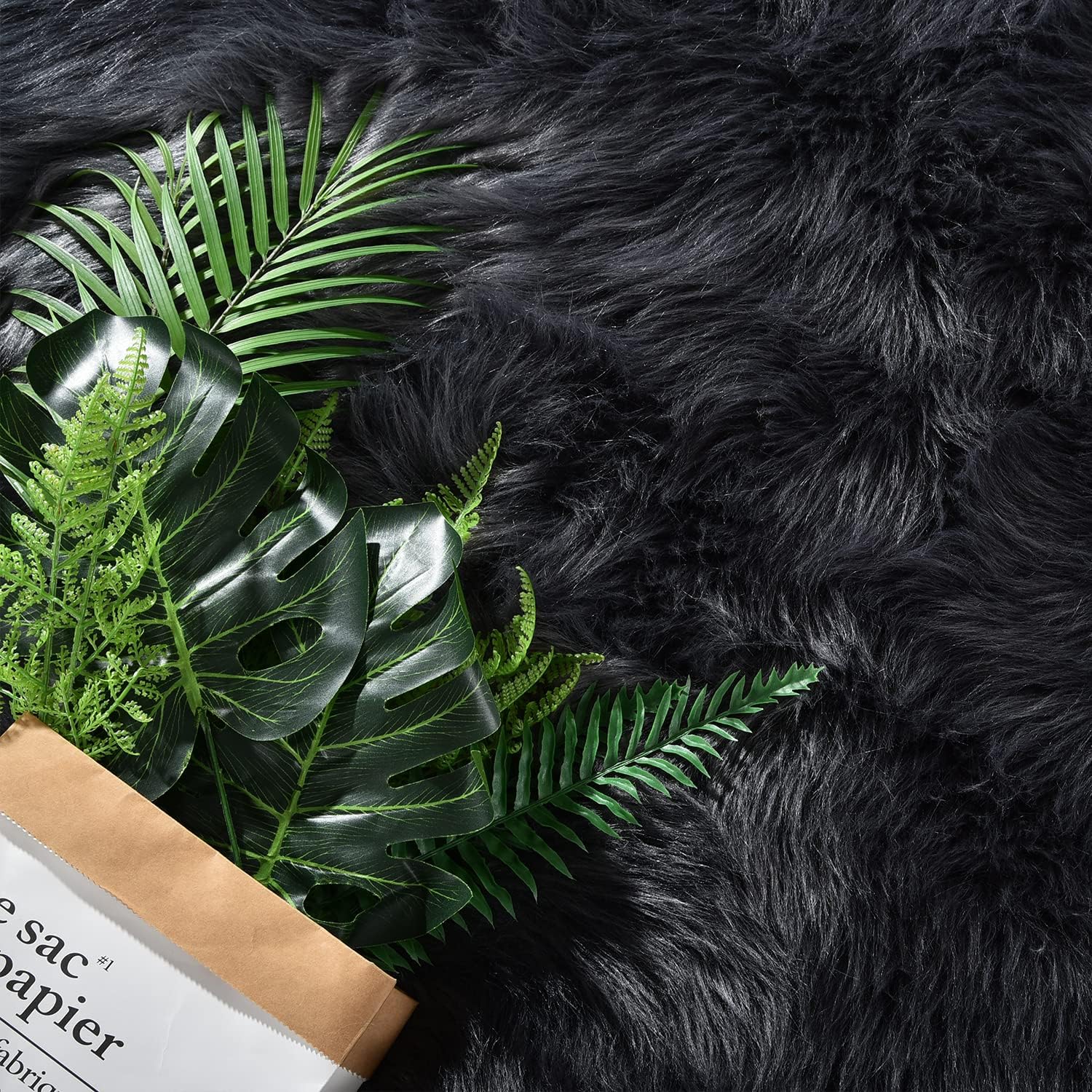 Thumbnail 4 de Latepis 6x8 Dark Grey Faux Sheepskin Rug