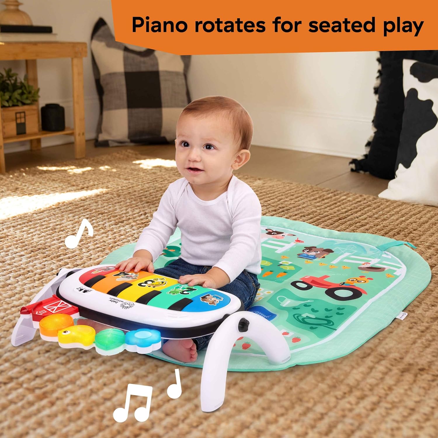 Detalle de Baby Einstein Farm Explorers 4-in-1 Kickin’ Tunes Musical Meadow Gym