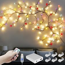 Detalle de FNHMSL Rose Blossom Willow Tree Lights, 7.55FT