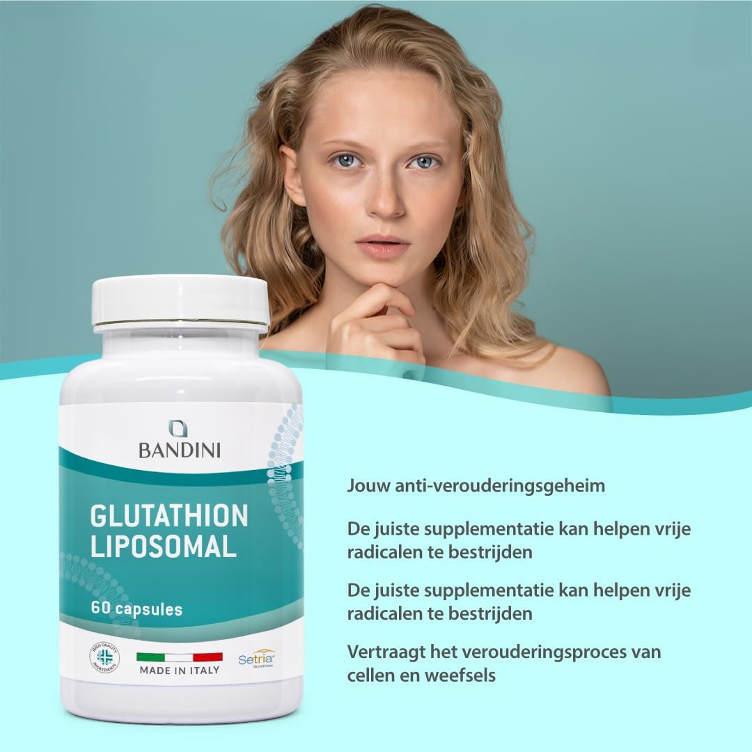 Detalle 2 de Bandini® Glutathion Liposomaal, 60 capsules met 250 mg L-glutathion Setria