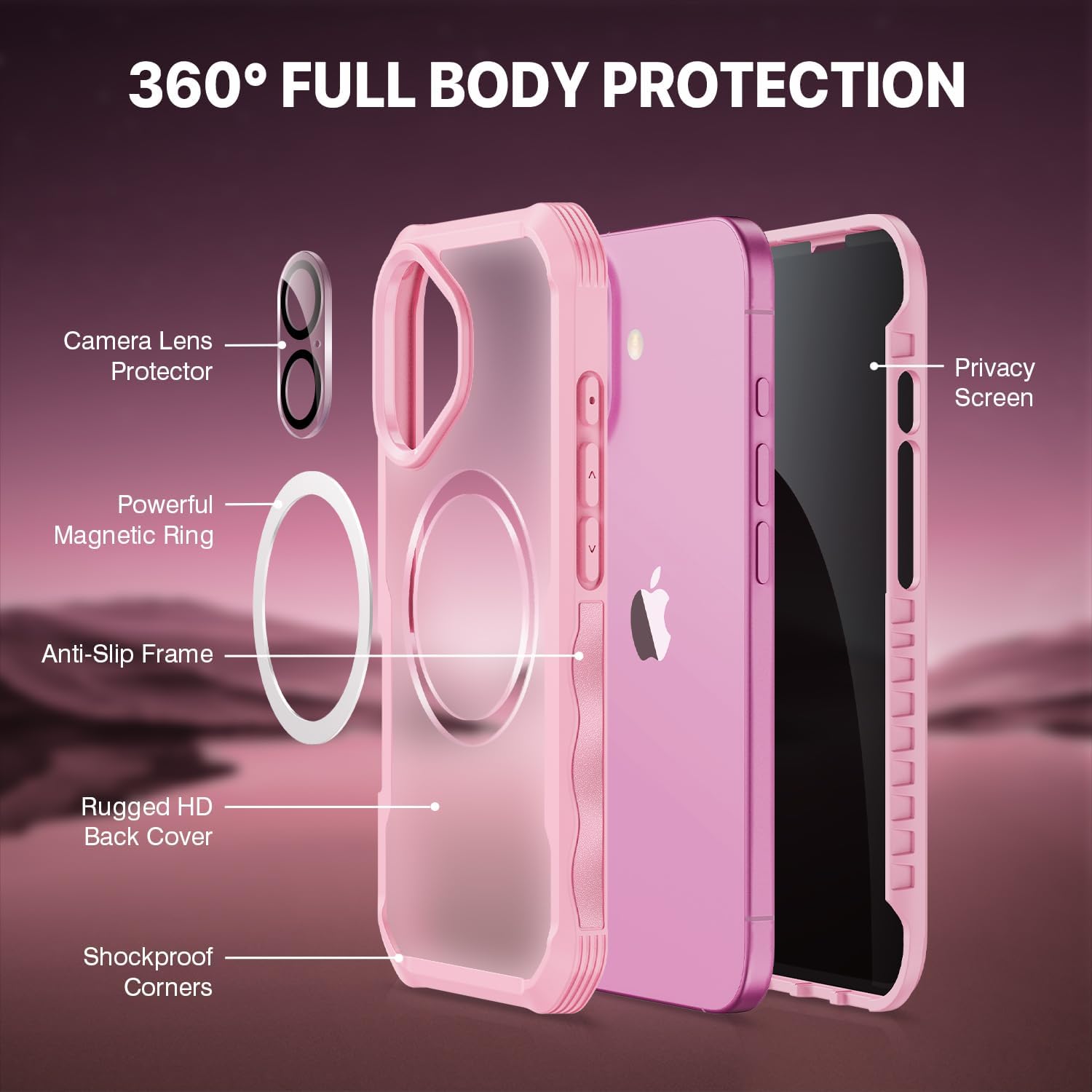 Thumbnail 2 de CENHUFO iPhone 16 Privacy Case