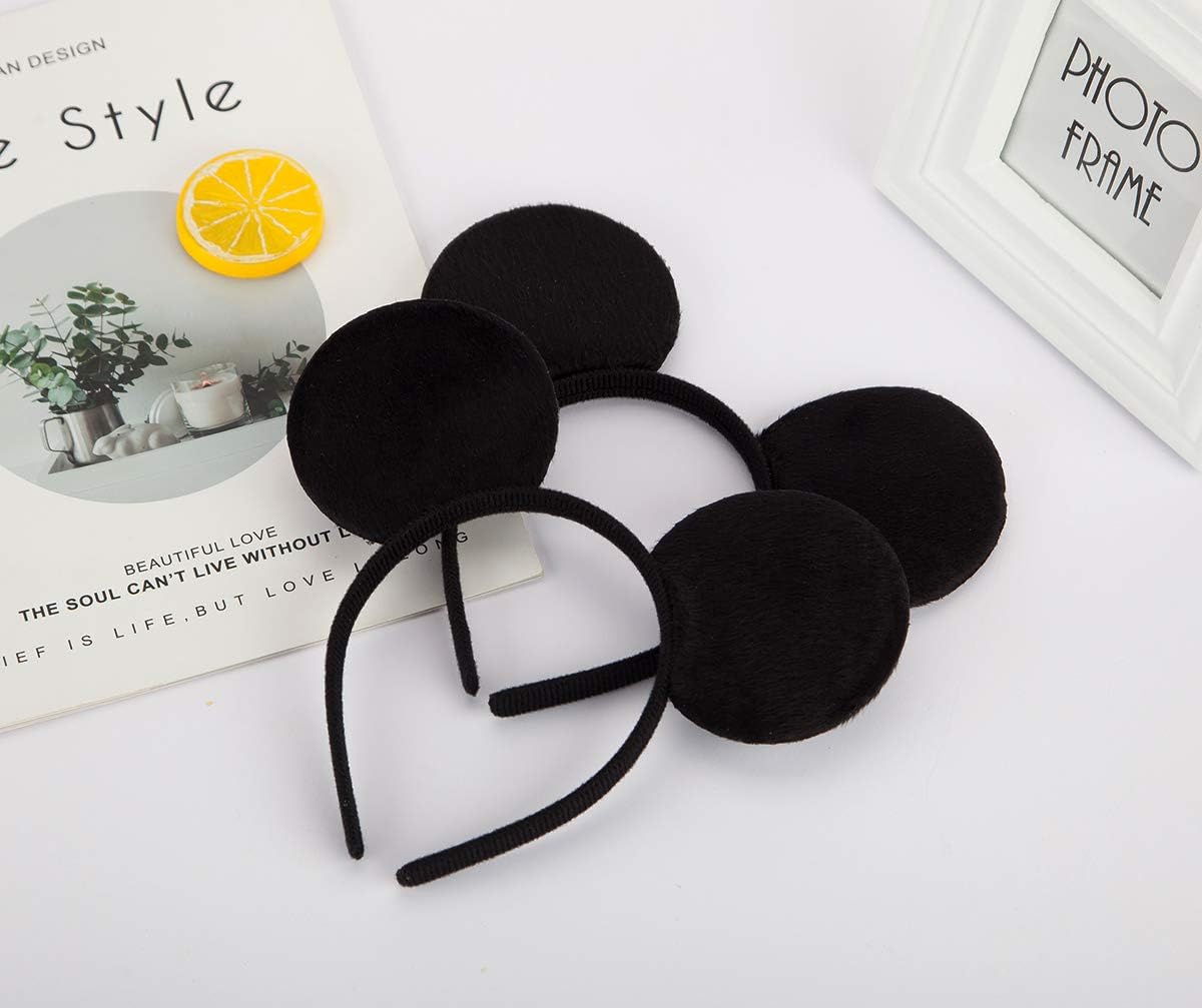 Detalle 2 de FANYITY Mouse Ears Headbands, 2-Piece Set with Polka-Dot Bows