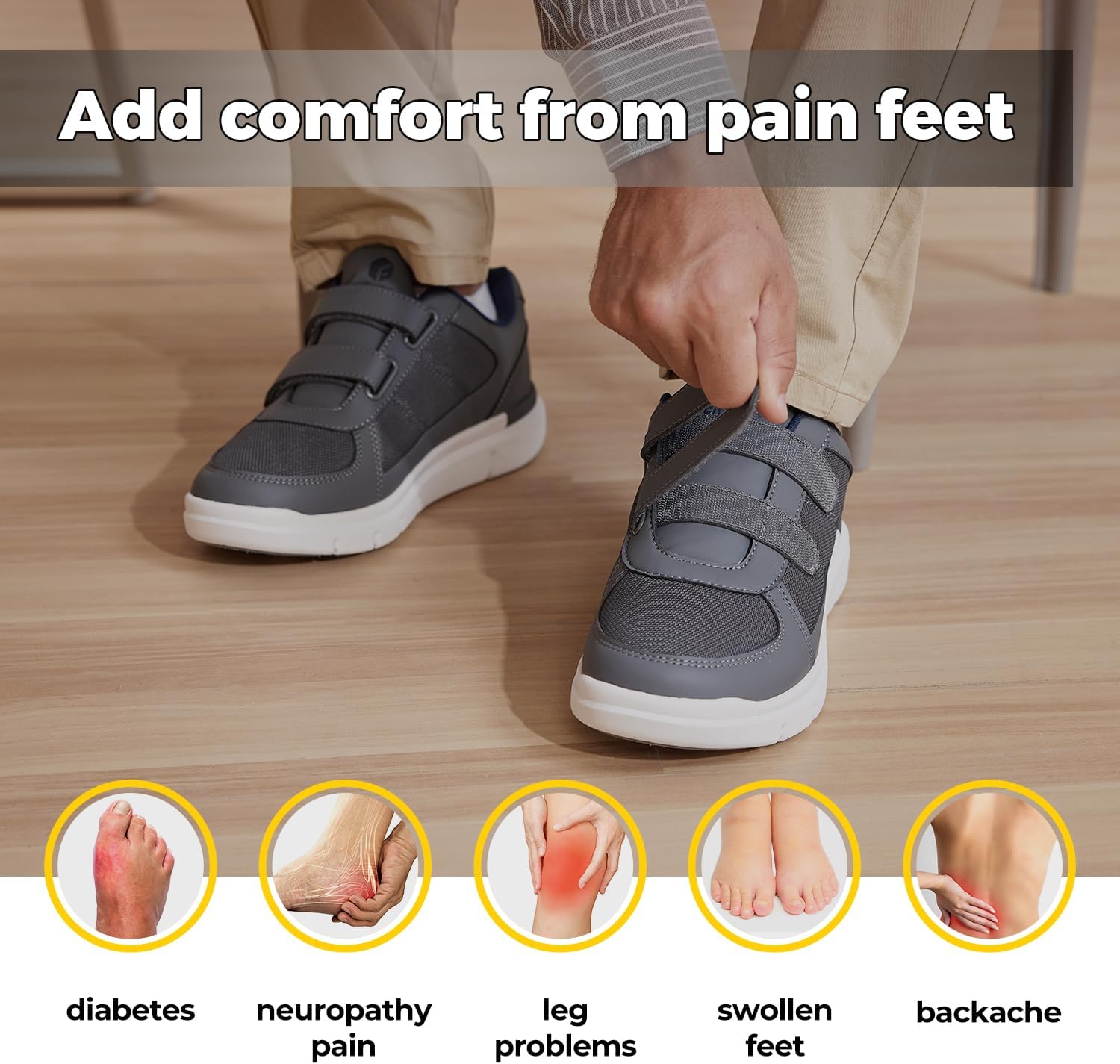 Thumbnail 4 de FitVille Chaussures larges pour hommes — marche confortable