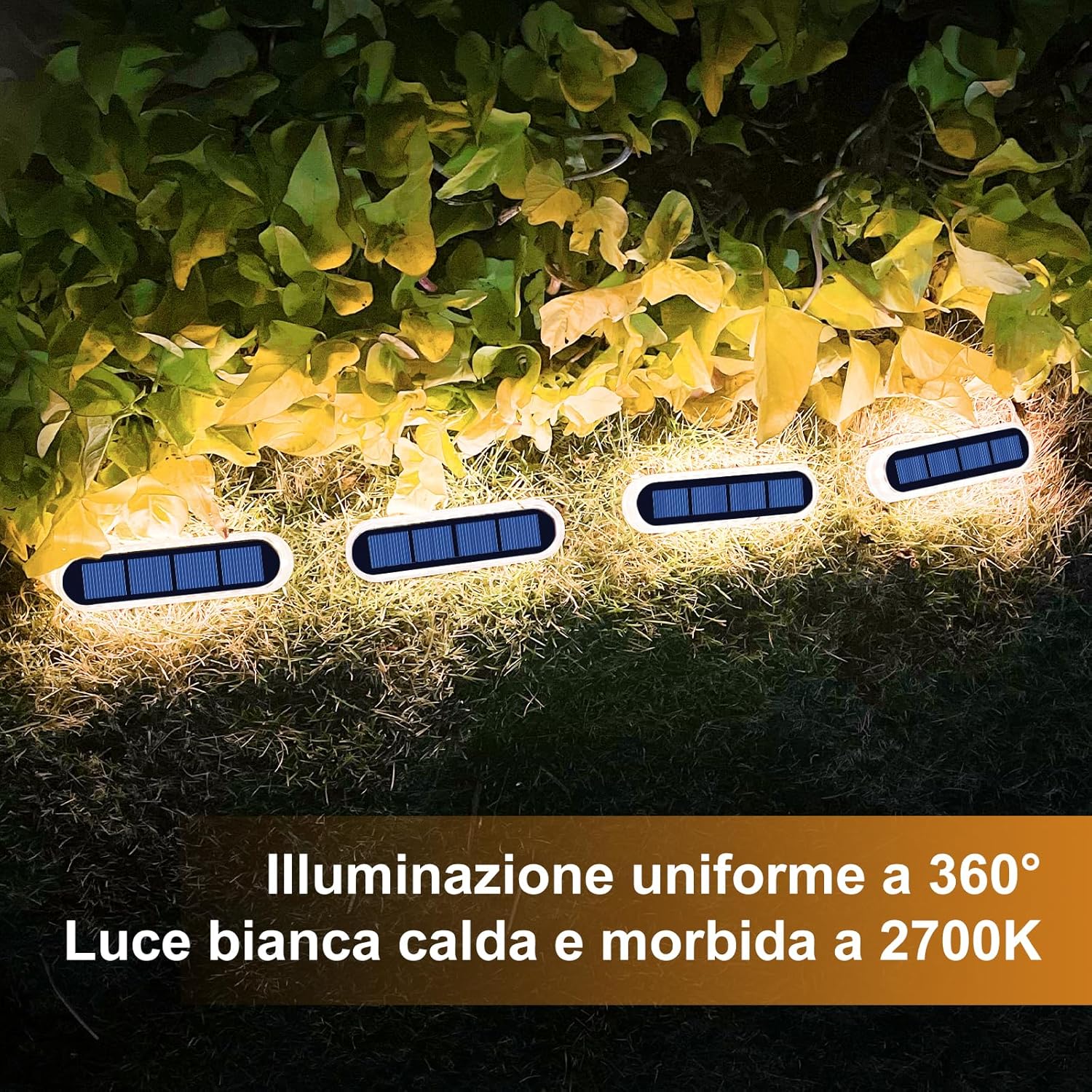Thumbnail 5 de YiLaie Luci Solari da Giardino per Scala Bianca Calda 2700K, 6 pezzi (IP68)