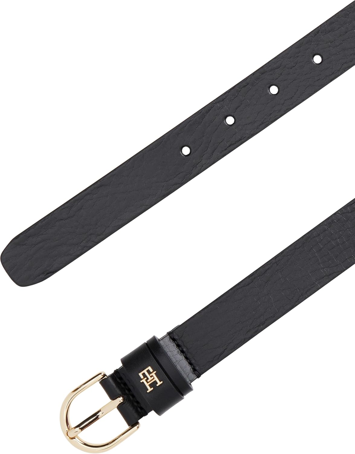 Detalle de Tommy Hilfiger Ceinture femme Essential Effortless en cuir, boucle ronde