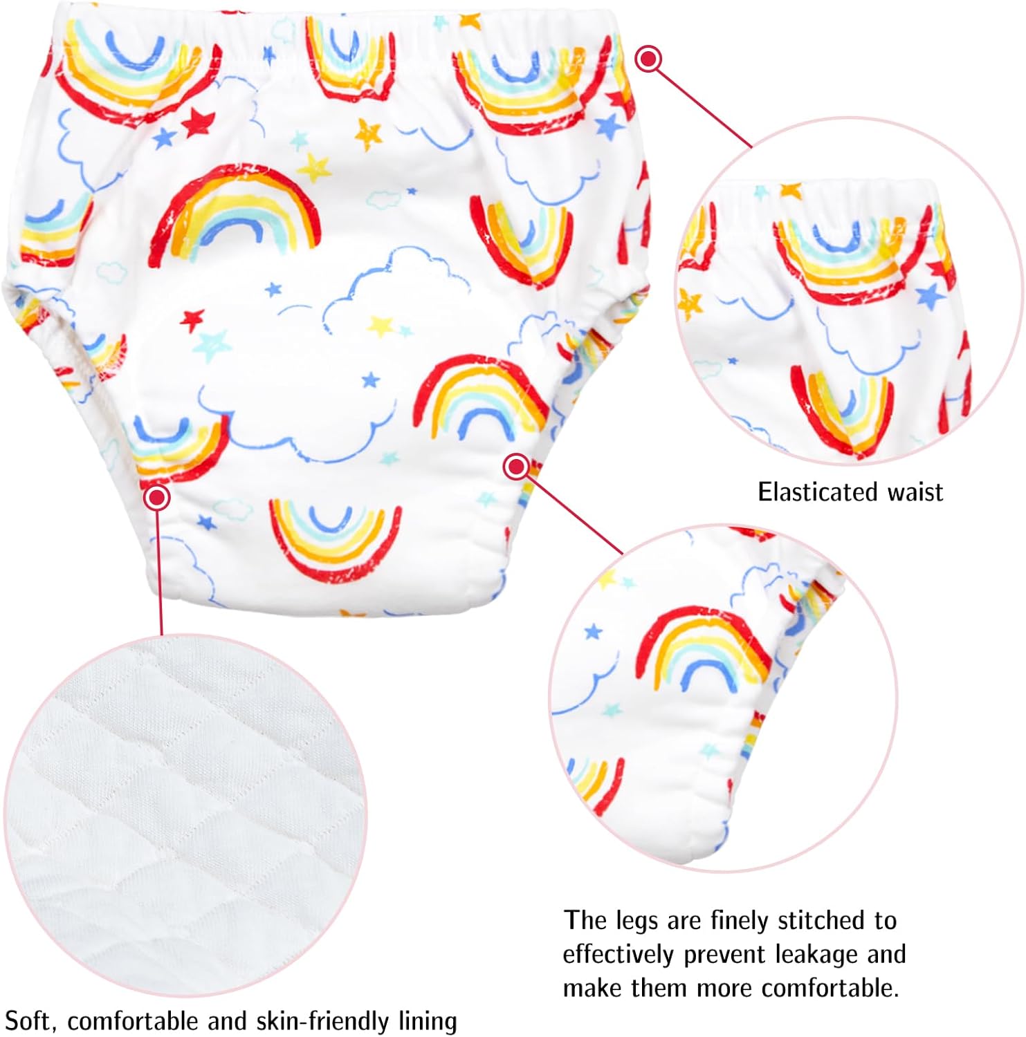 Detalle de Max Shape Potty Training Pants Girls 2T–4T (4 Pack)