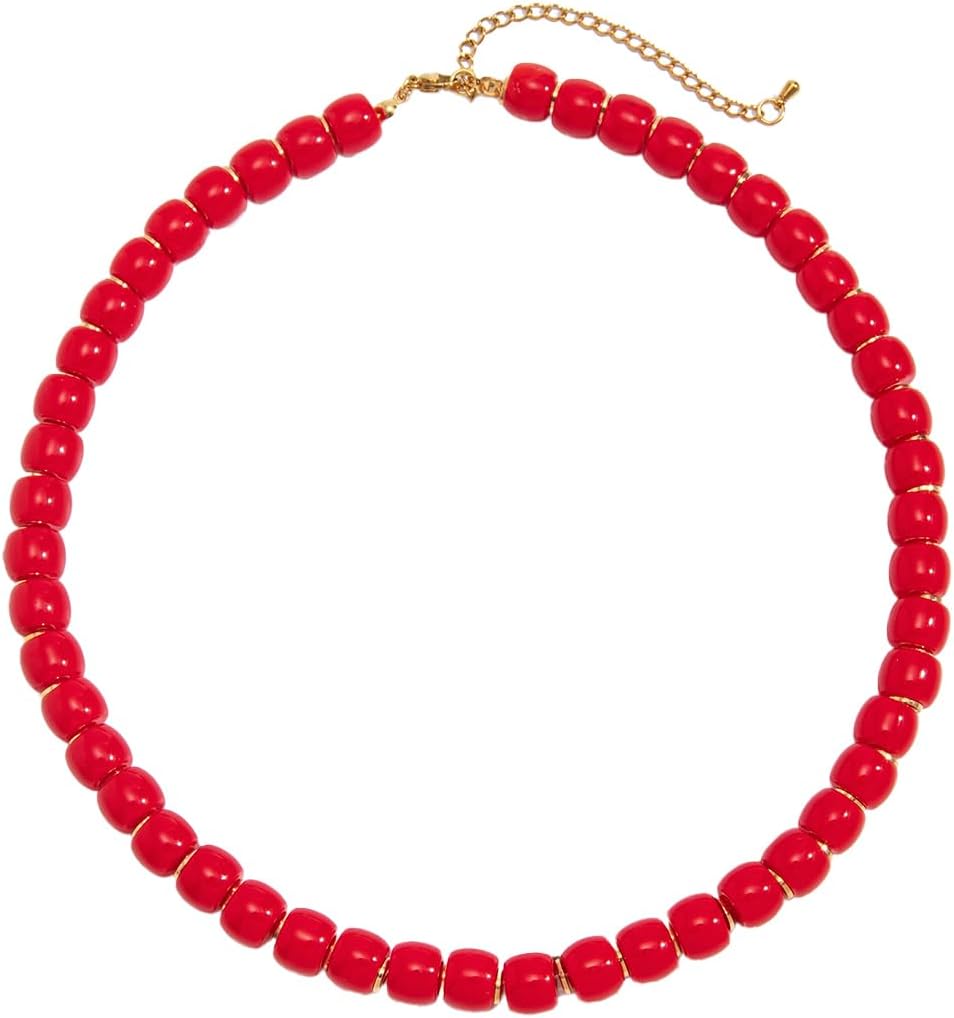Detalle de Impurain Chunky Beaded Necklace with Resin Elements