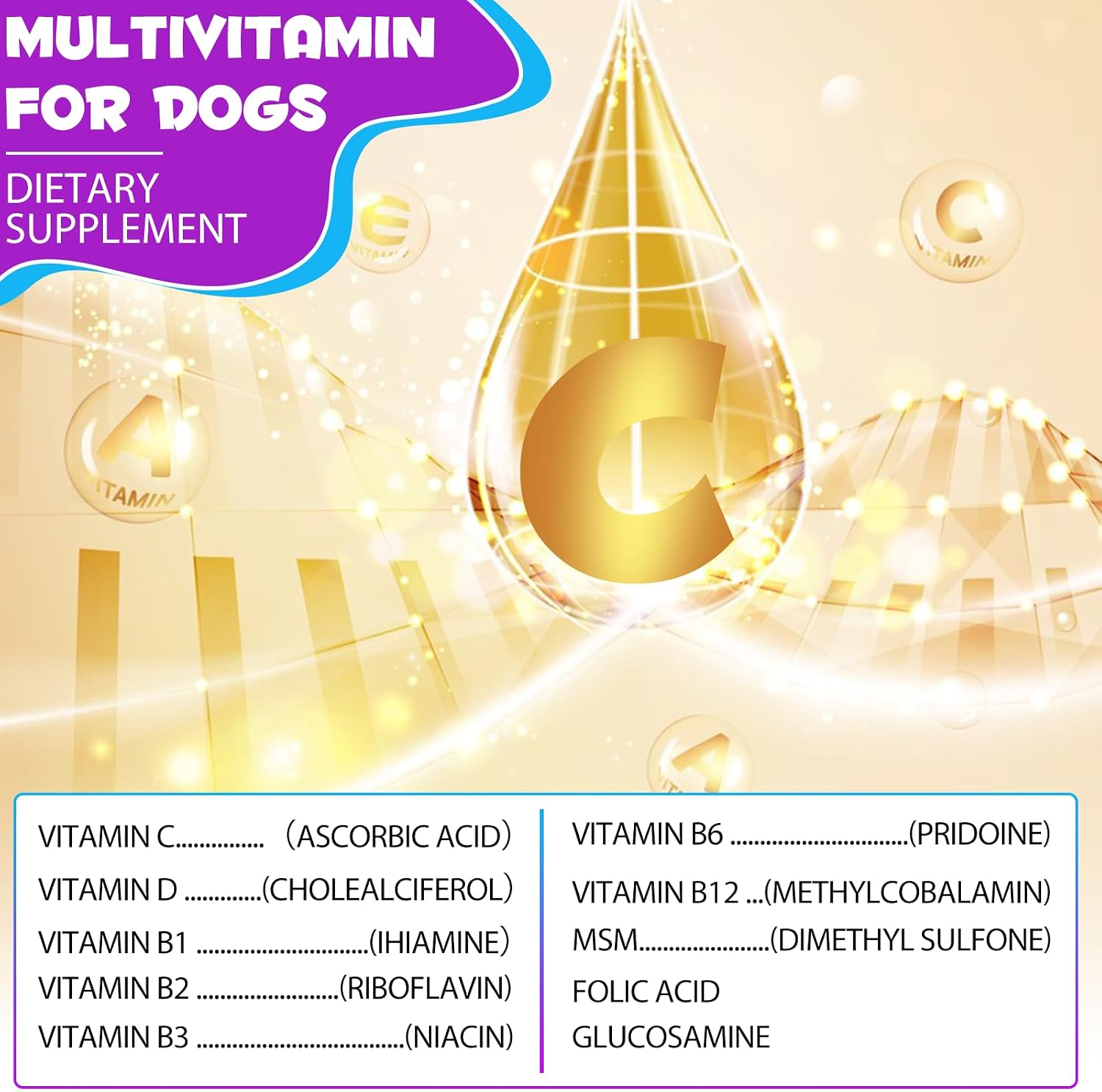 Detalle 2 de Gotas multivitamínicas 15‑en‑1 para perros
