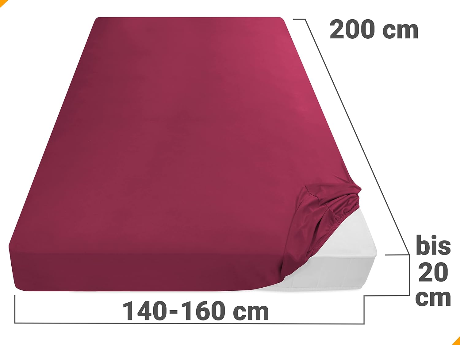 Thumbnail 2 de npluseins 1519.2192 drap-housse 140-160 x 200 cm