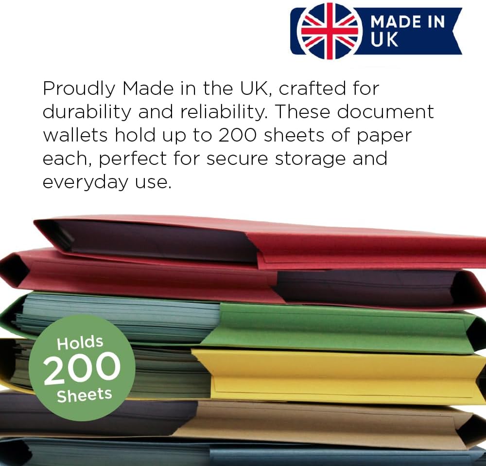 Thumbnail 4 de Exacompta Guildhall Document Wallets 285gsm Foolscap Buff – Pack of 50