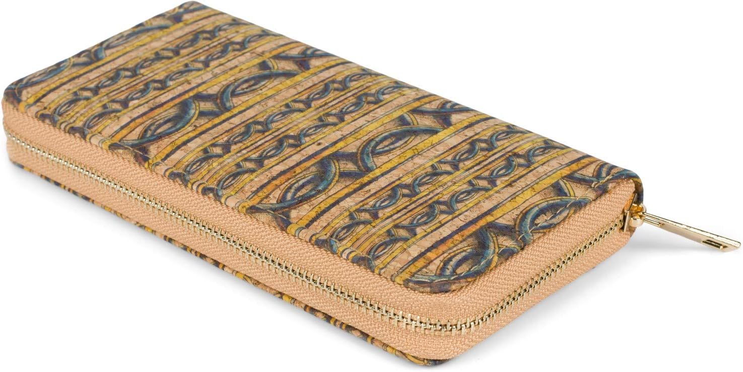 Detalle de styleBREAKER Portafoglio in sughero da donna con stampa etnica – 02040138