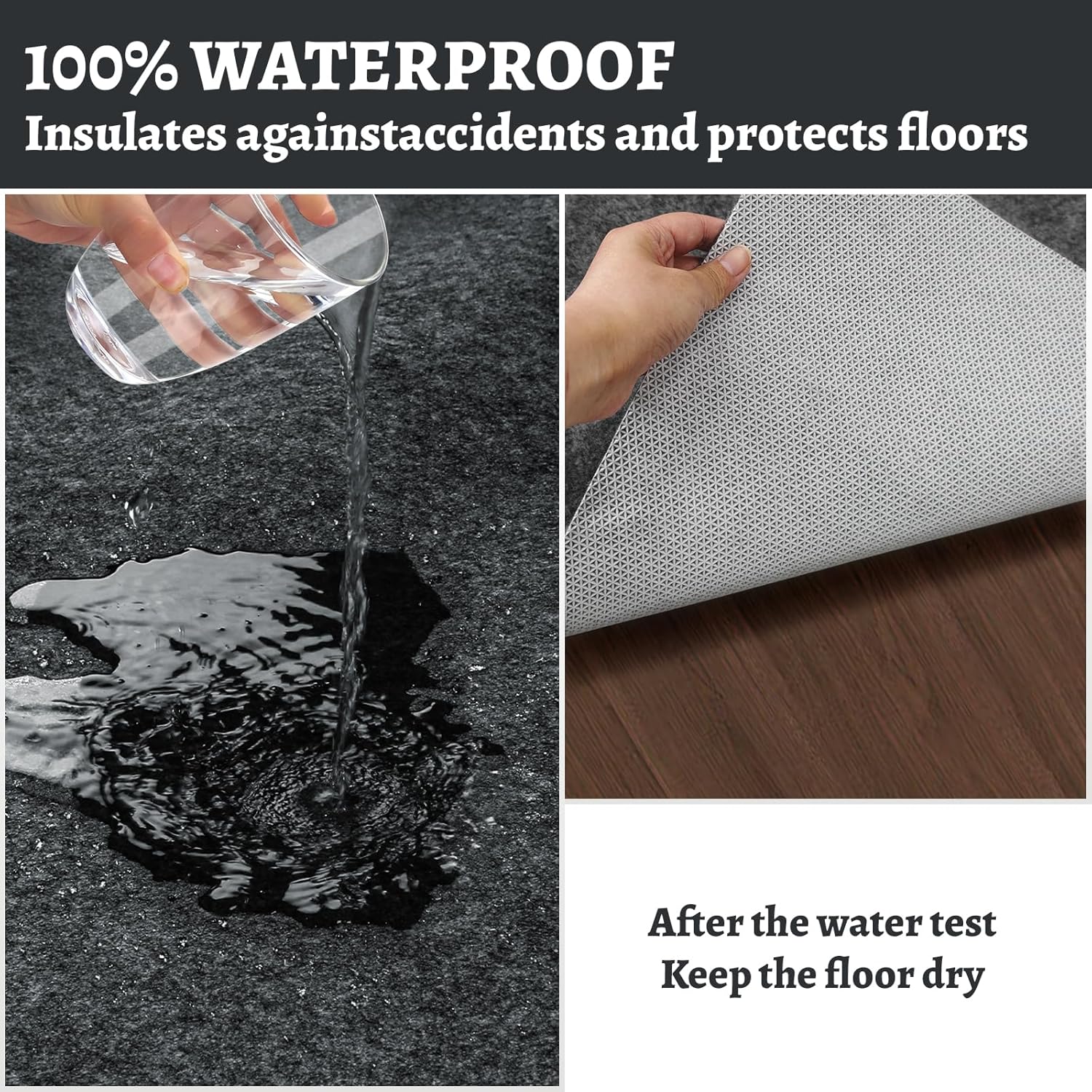 Thumbnail 4 de 100% Waterproof Rug Pad for All Floors 8x10 ft ๐