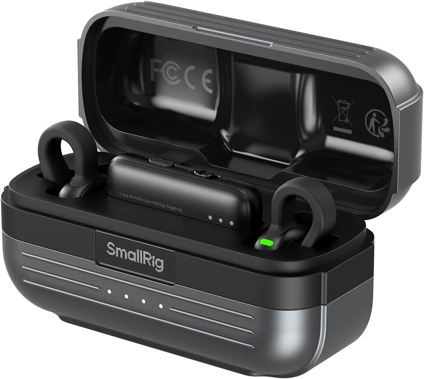 Detalle de SMALLRIG S70-C2 Drahtloses Mikrofonset (2 Sender + 1 Empfänger + Ladeschale) mit USB-C-Adapter