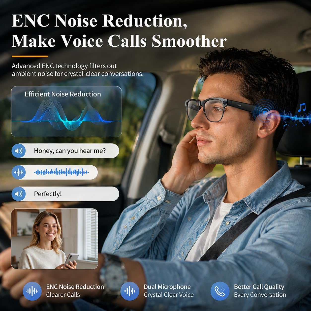 Detalle de Smart Glasses with 8MP Camera