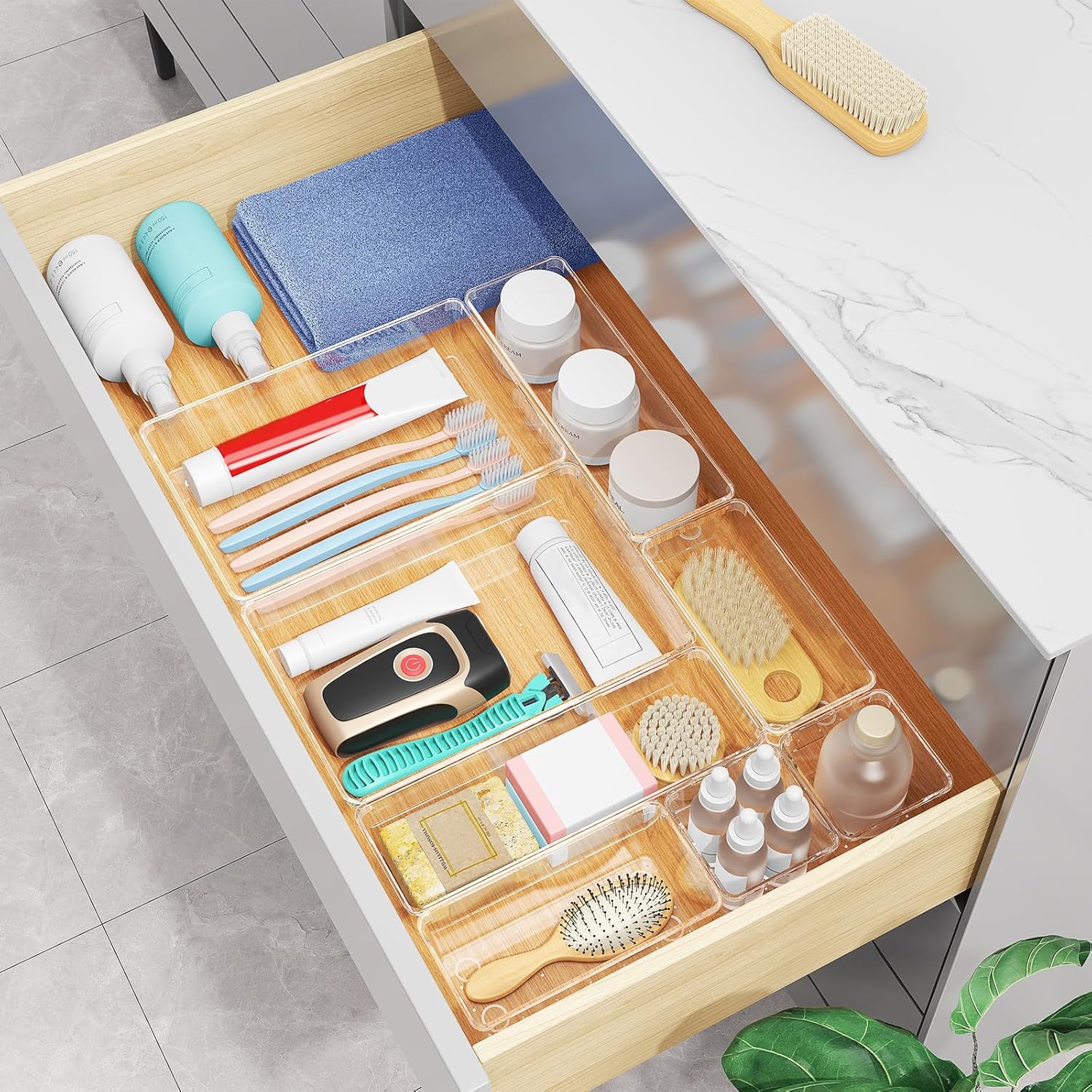 Thumbnail 2 de Radikor Schubladen Organizer (16 Stück) für Schminktisch, Büro & Küche – in 4 Größen
