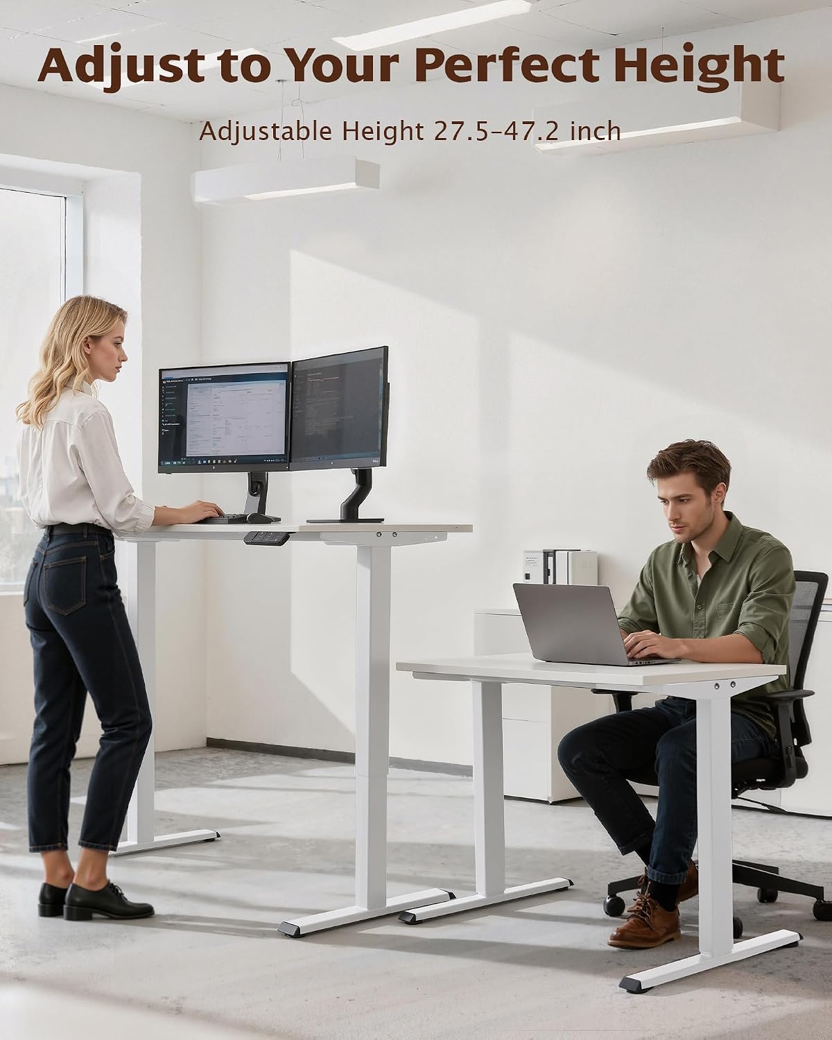 Thumbnail 3 de TOPSKY DF02.01 Dual-Motor Standing Desk Frame, 225 lb Capacity