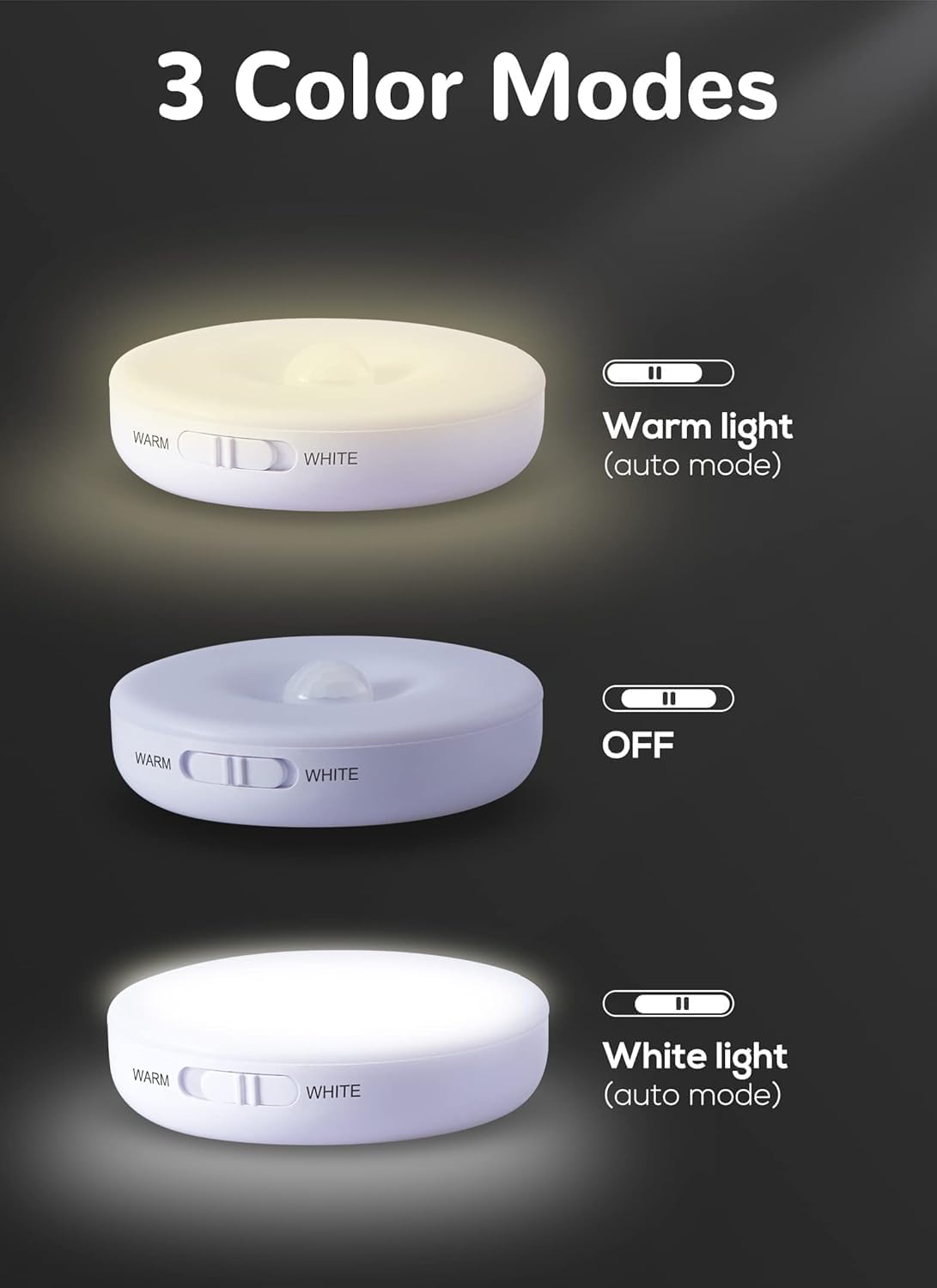 Thumbnail 4 de Homelist Motion Sensor Lights 3-pack USB rechargeable