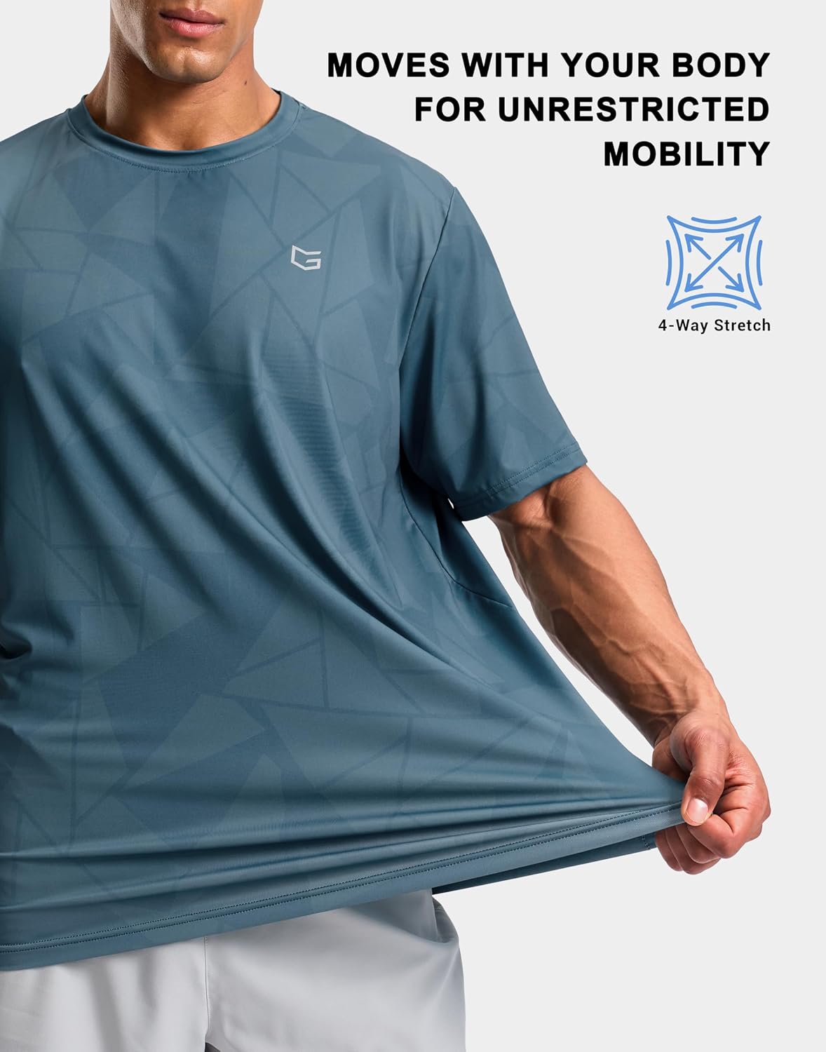 Detalle 1 de G Gradual Men's Athletic Running Shirt, UPF 50+, Moisture-Wicking, Short Sleeve